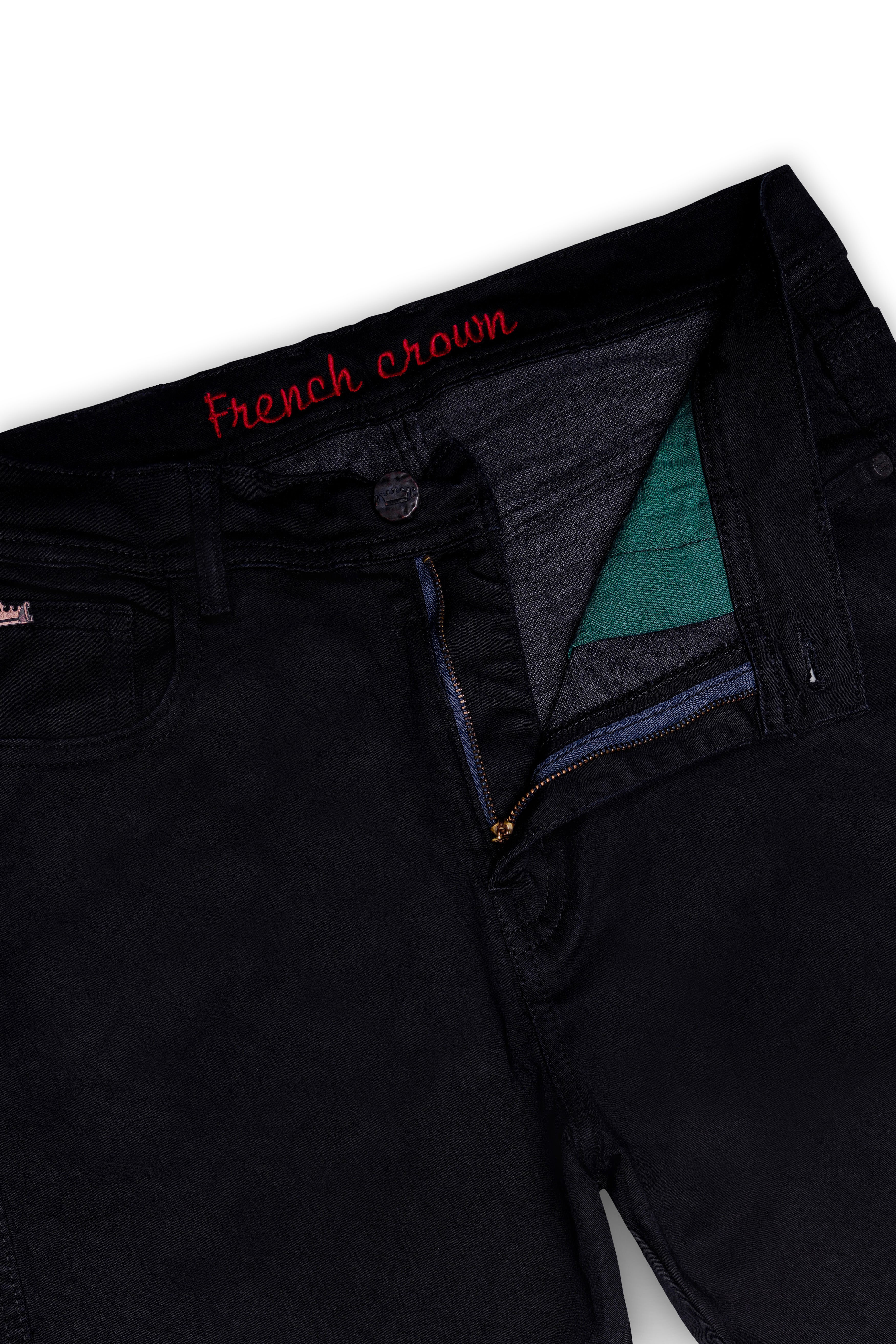 Volcra-Cinder Black Clean Look Stretchable Denim