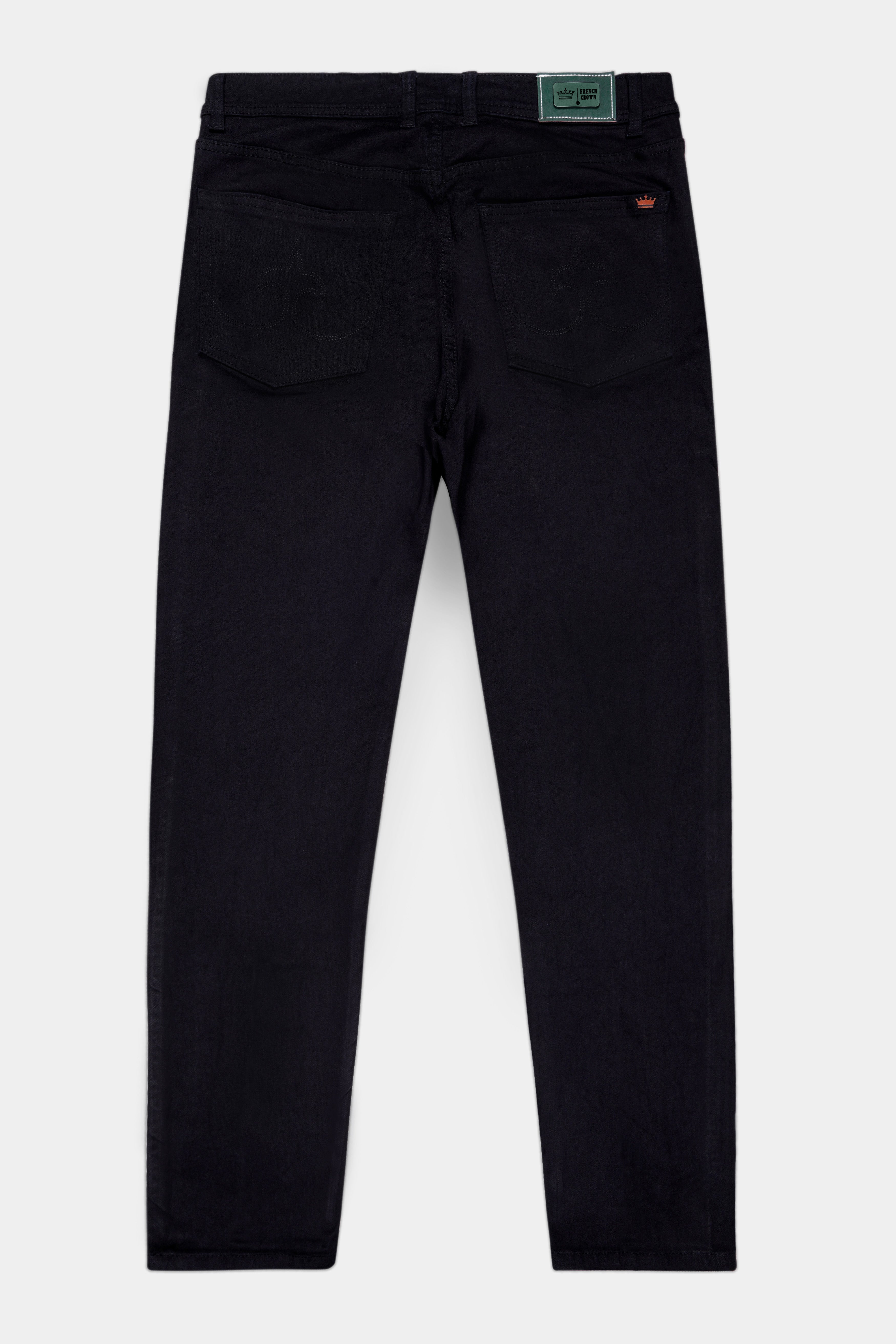 Volcra-Cinder Black Clean Look Stretchable Denim
