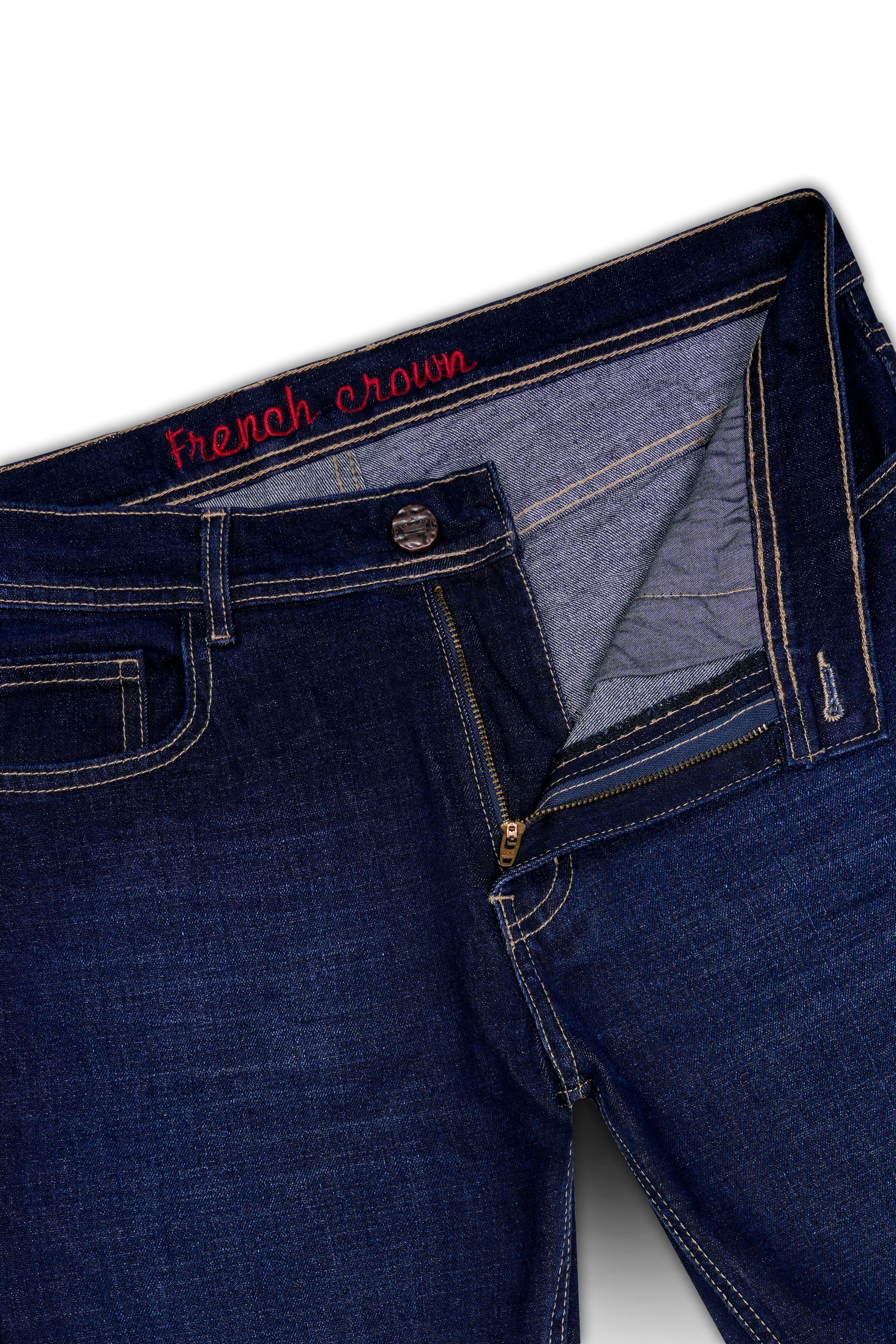 Whisden-Admiral Blue Whiskering Washed Stretchable Denim
