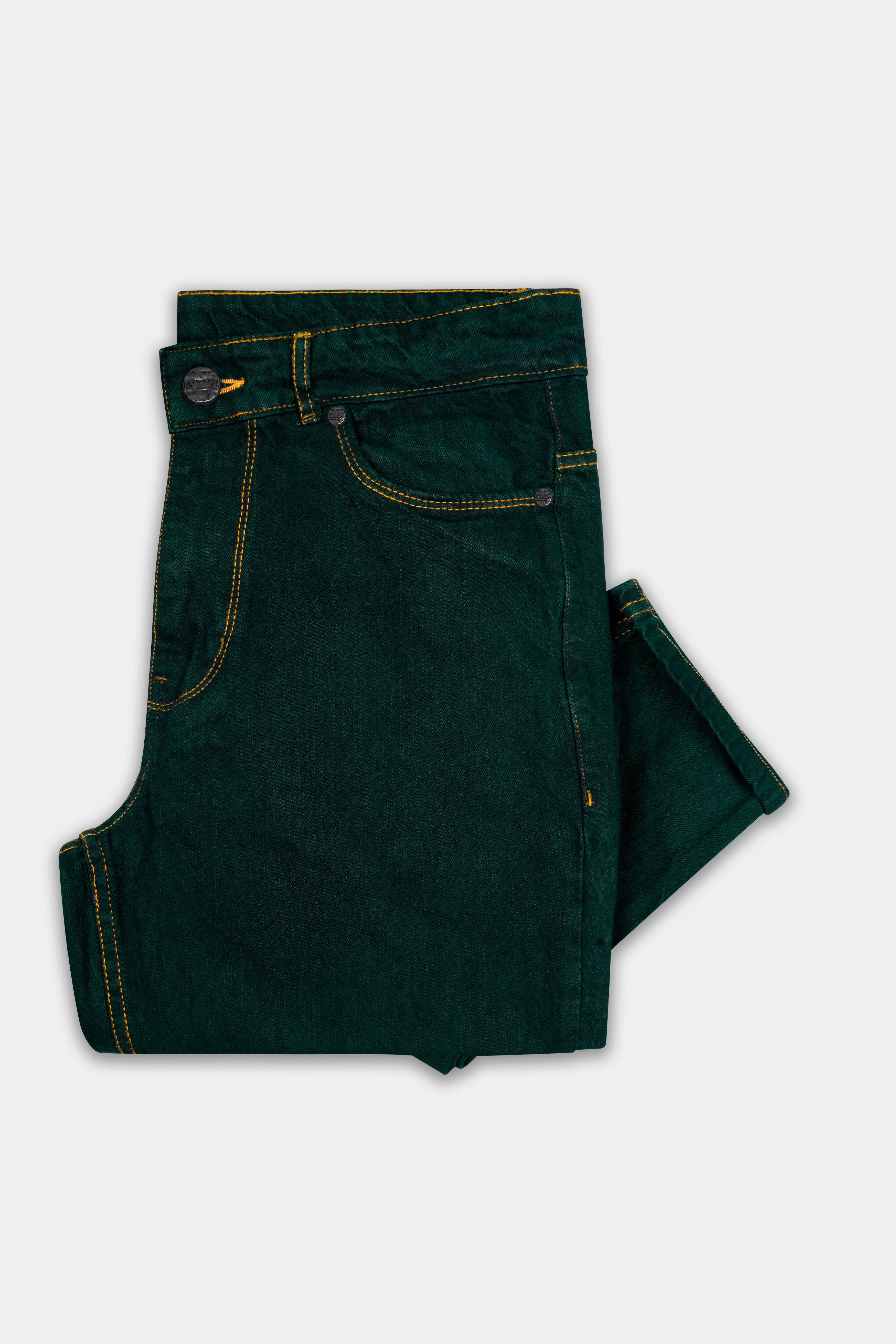 Verdyne-Racing Green Clean Look Denim