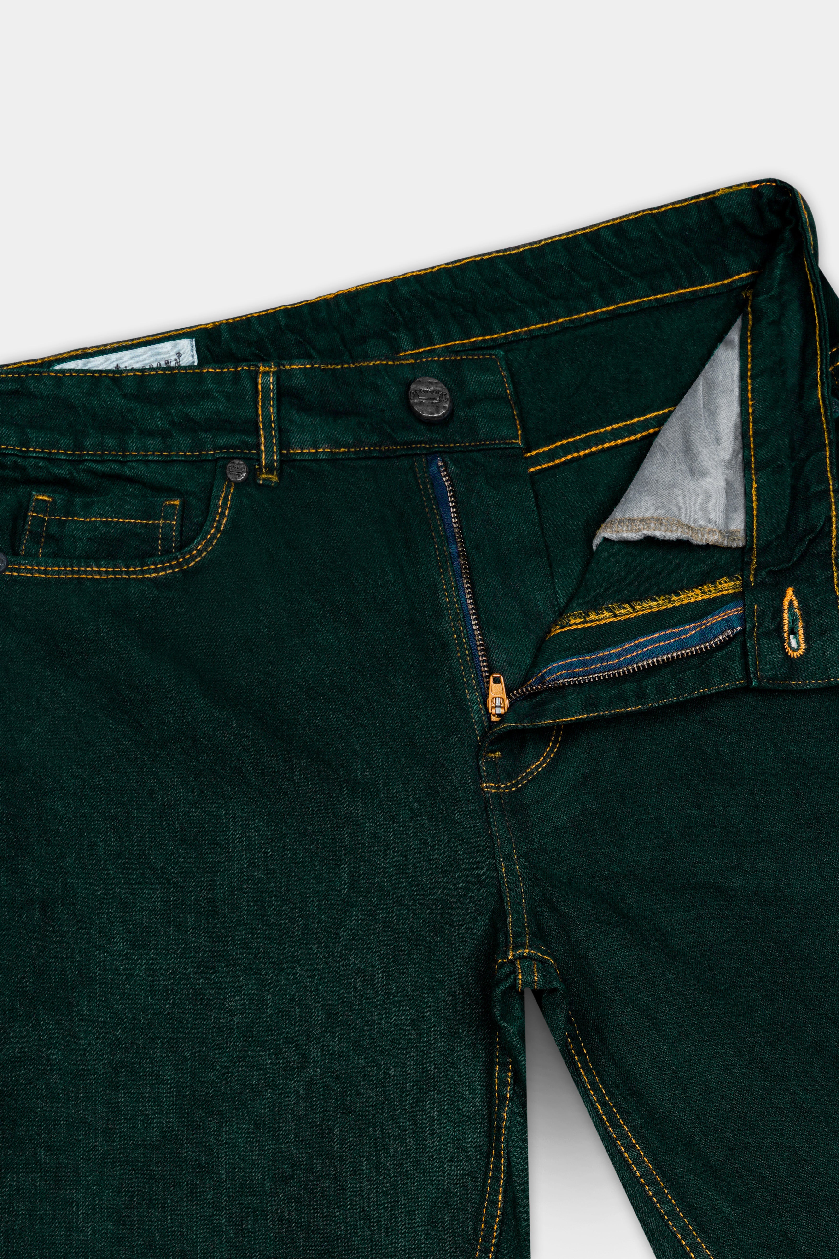 Verdyne-Racing Green Clean Look Denim
