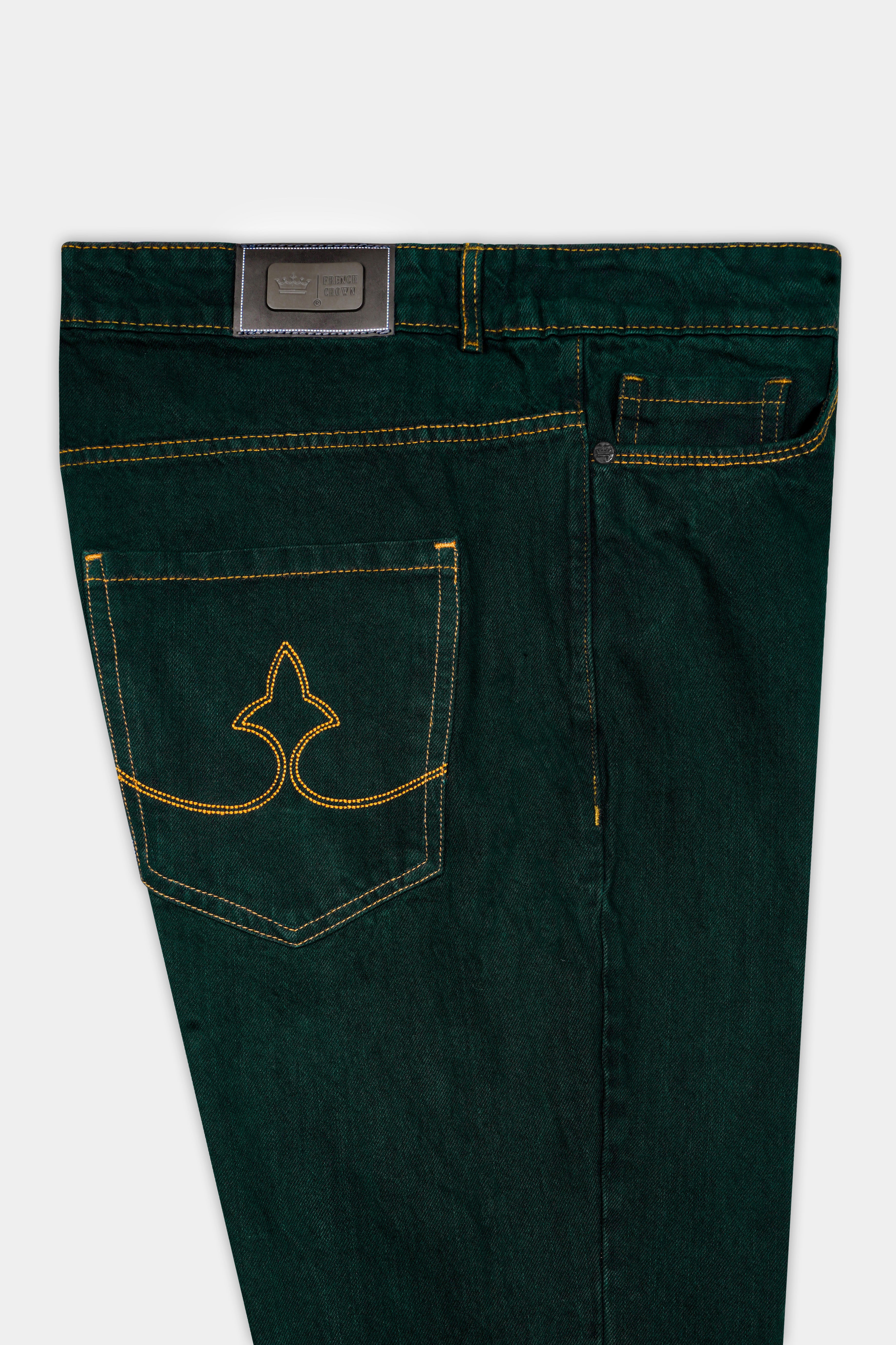 Verdyne-Racing Green Clean Look Denim