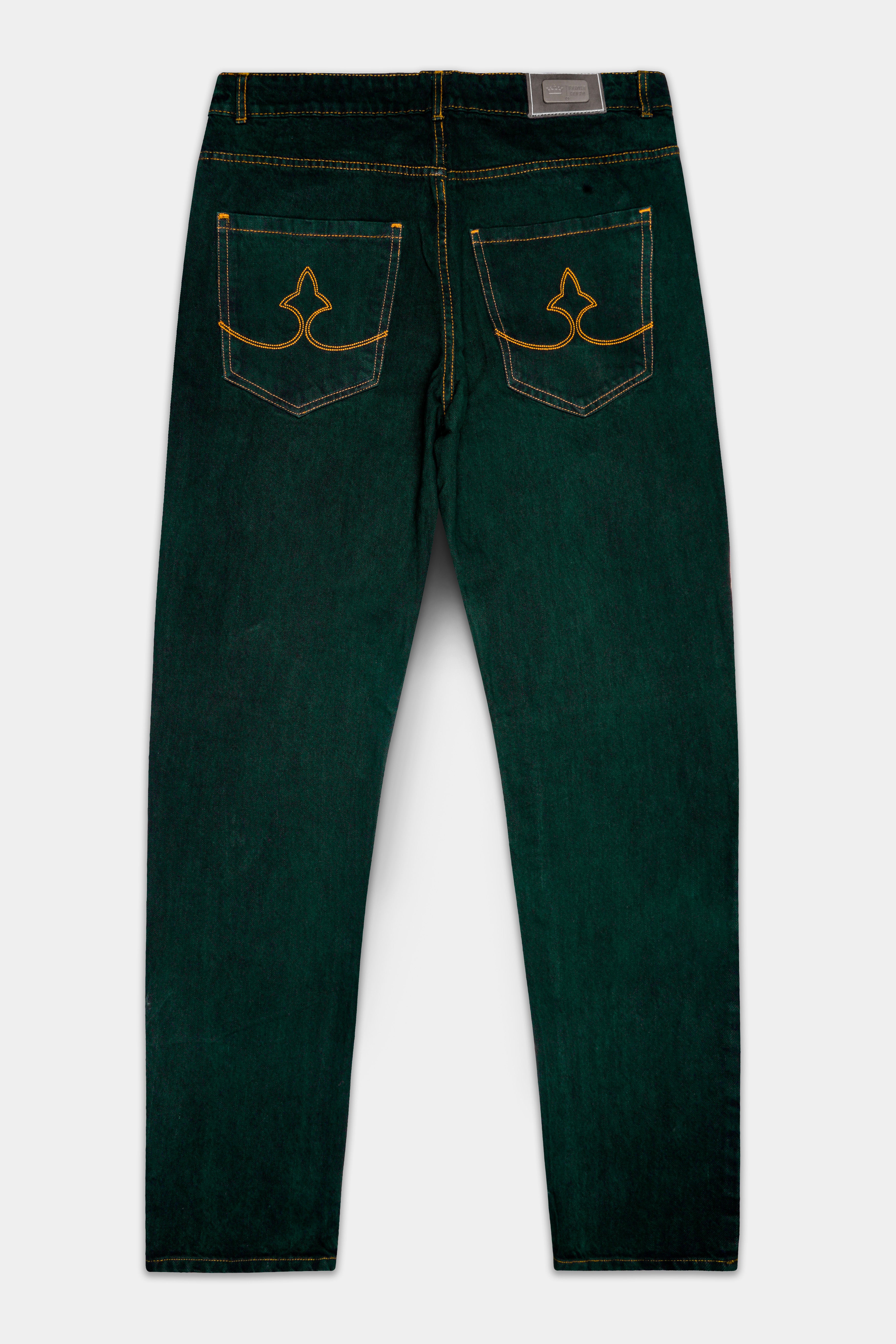 Verdyne-Racing Green Clean Look Denim