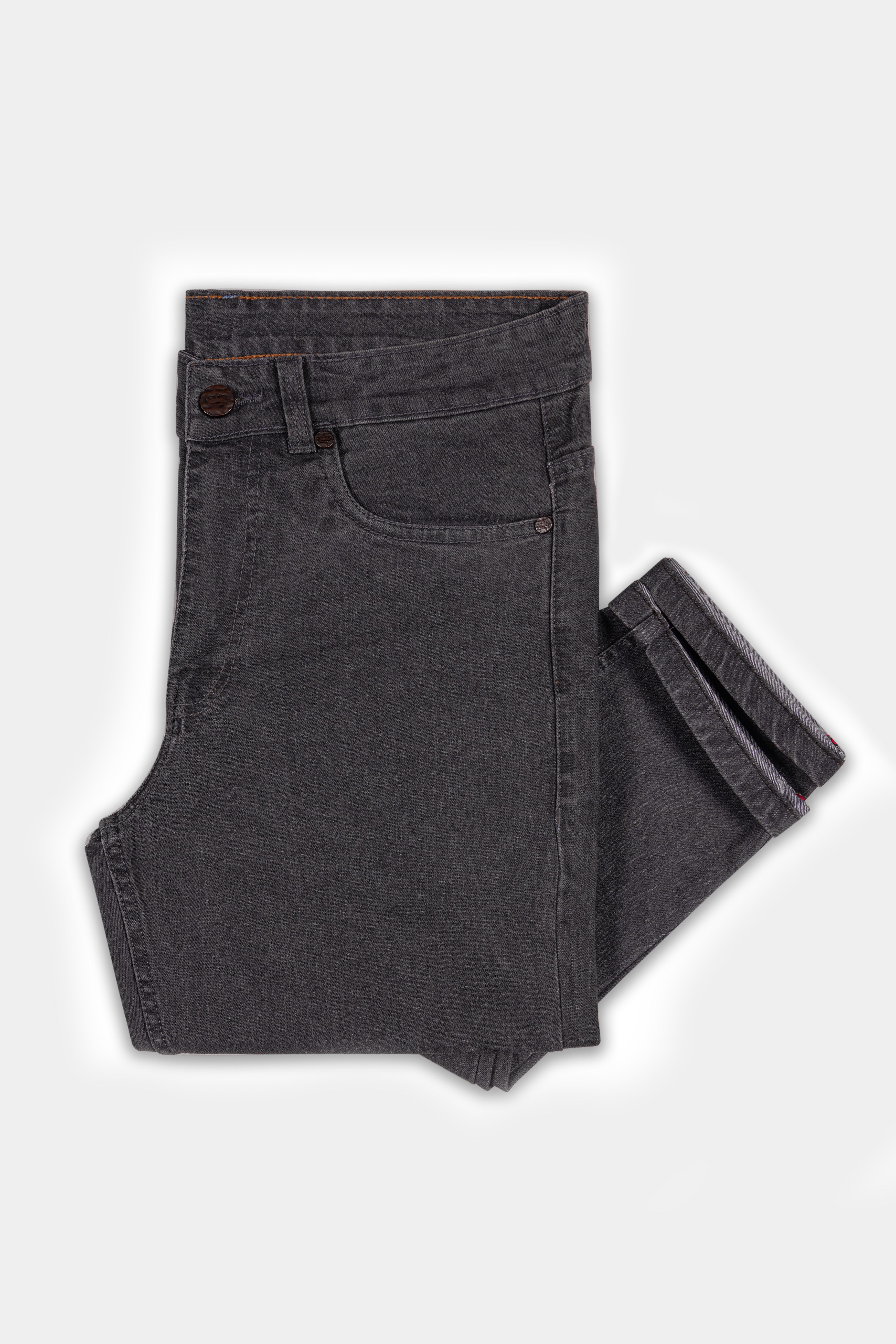 Fuscous Gray Slim Fit Mid-Rise Clean Look Stretchable Denim
