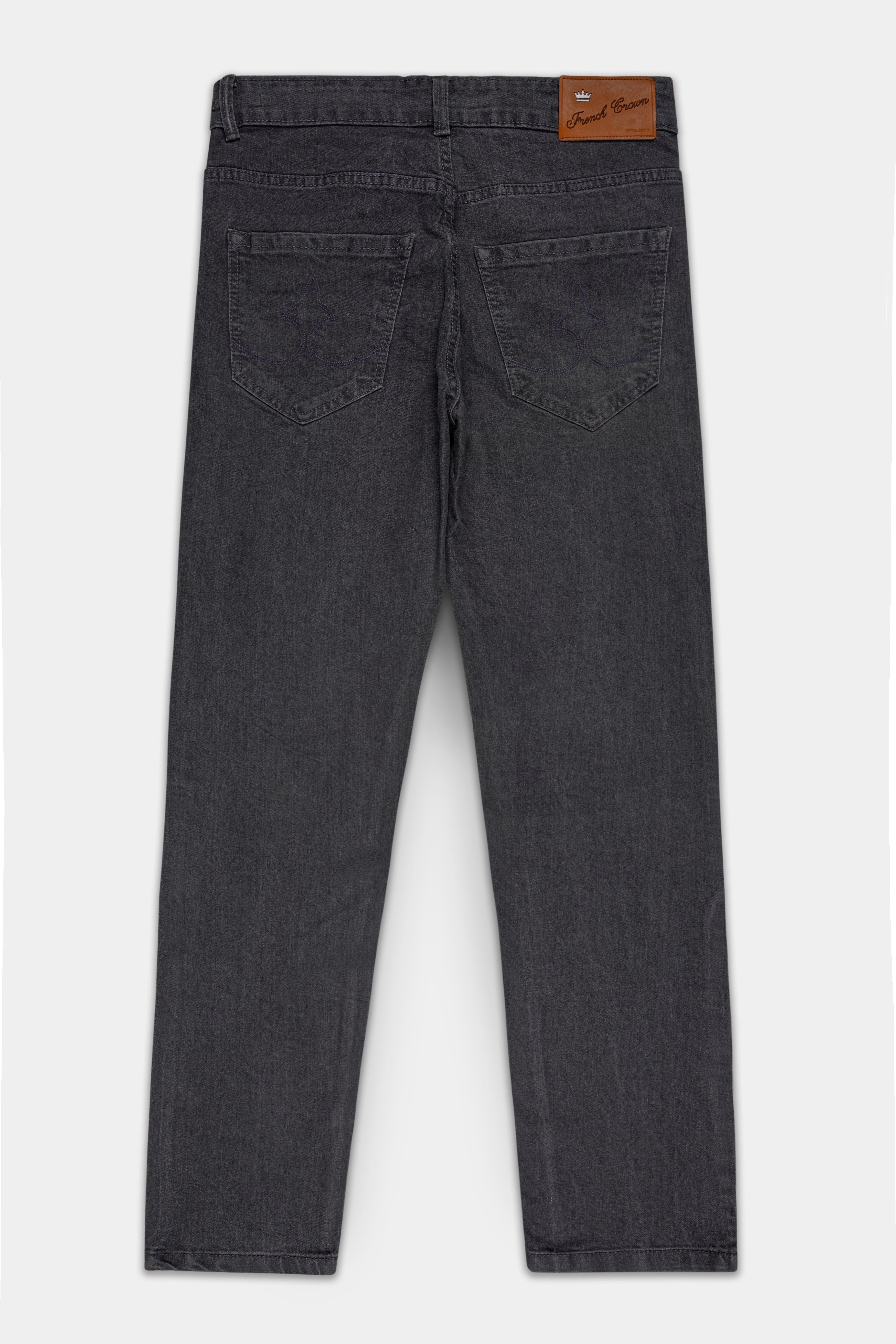 Fuscous Gray Slim Fit Mid-Rise Clean Look Stretchable Denim