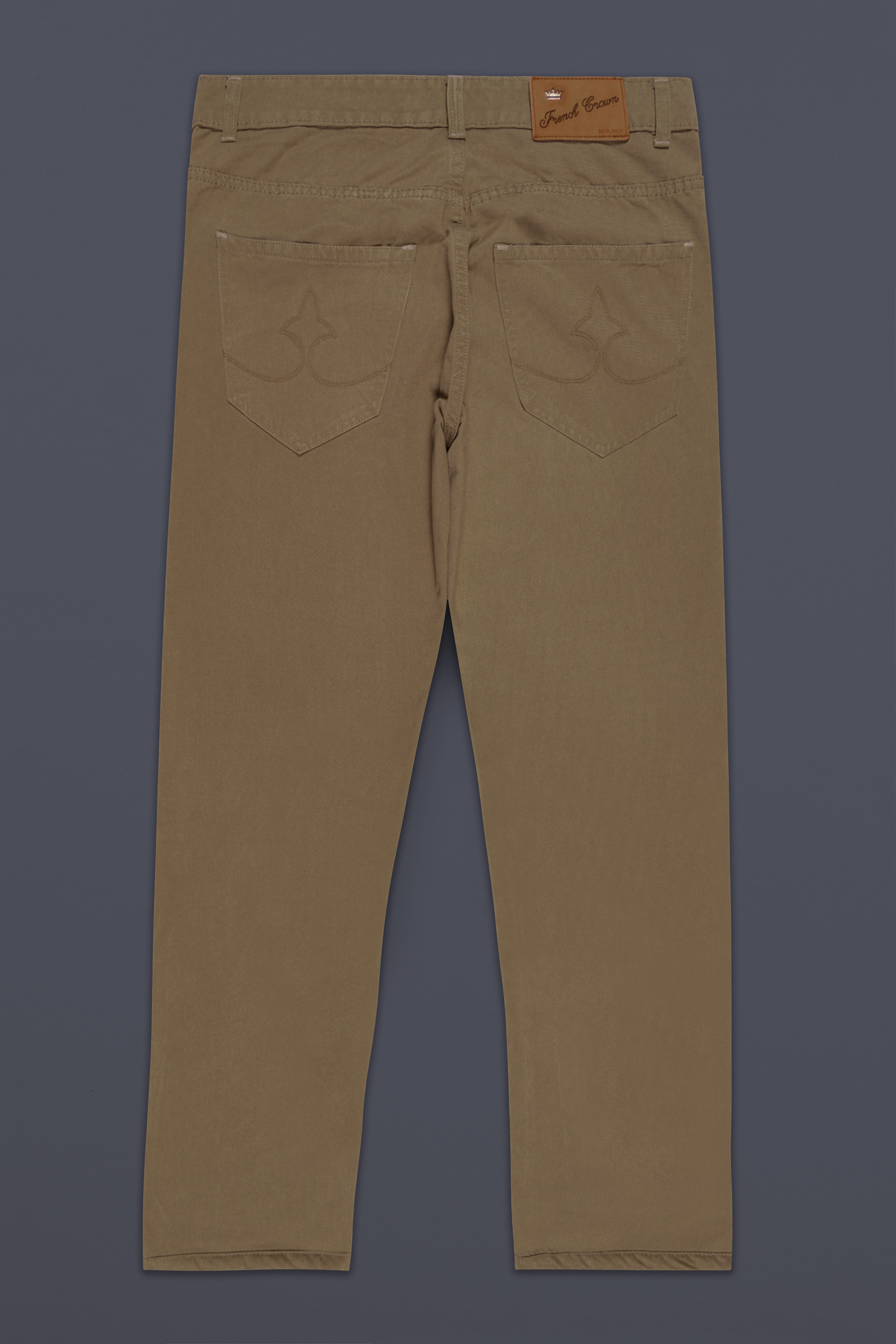 Shadow Brown Slim Fit Mid-Rise Clean Look Stretchable Denim