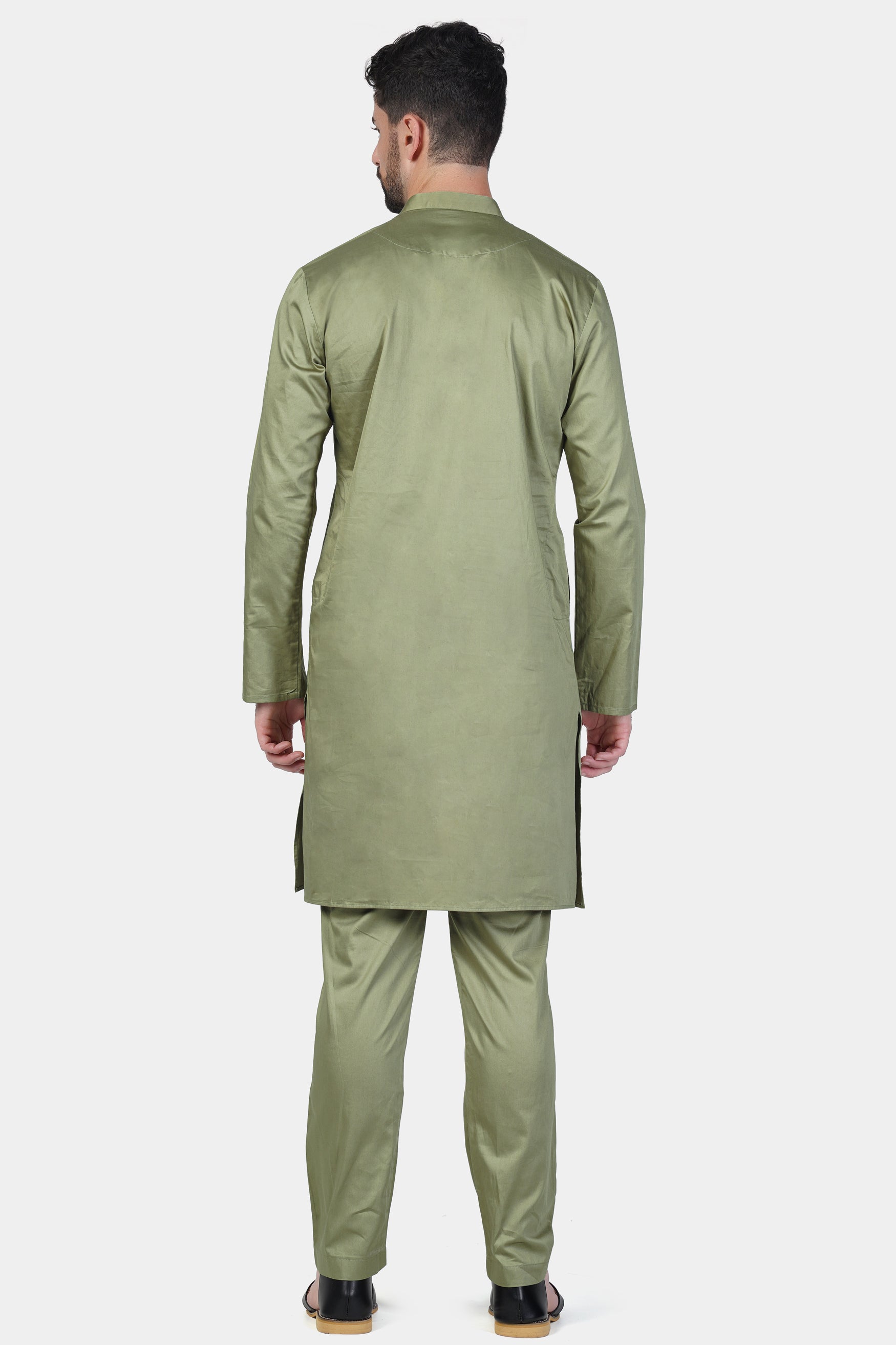 Eagle Green Subtle Sheen Super Soft Premium Cotton Kurta
