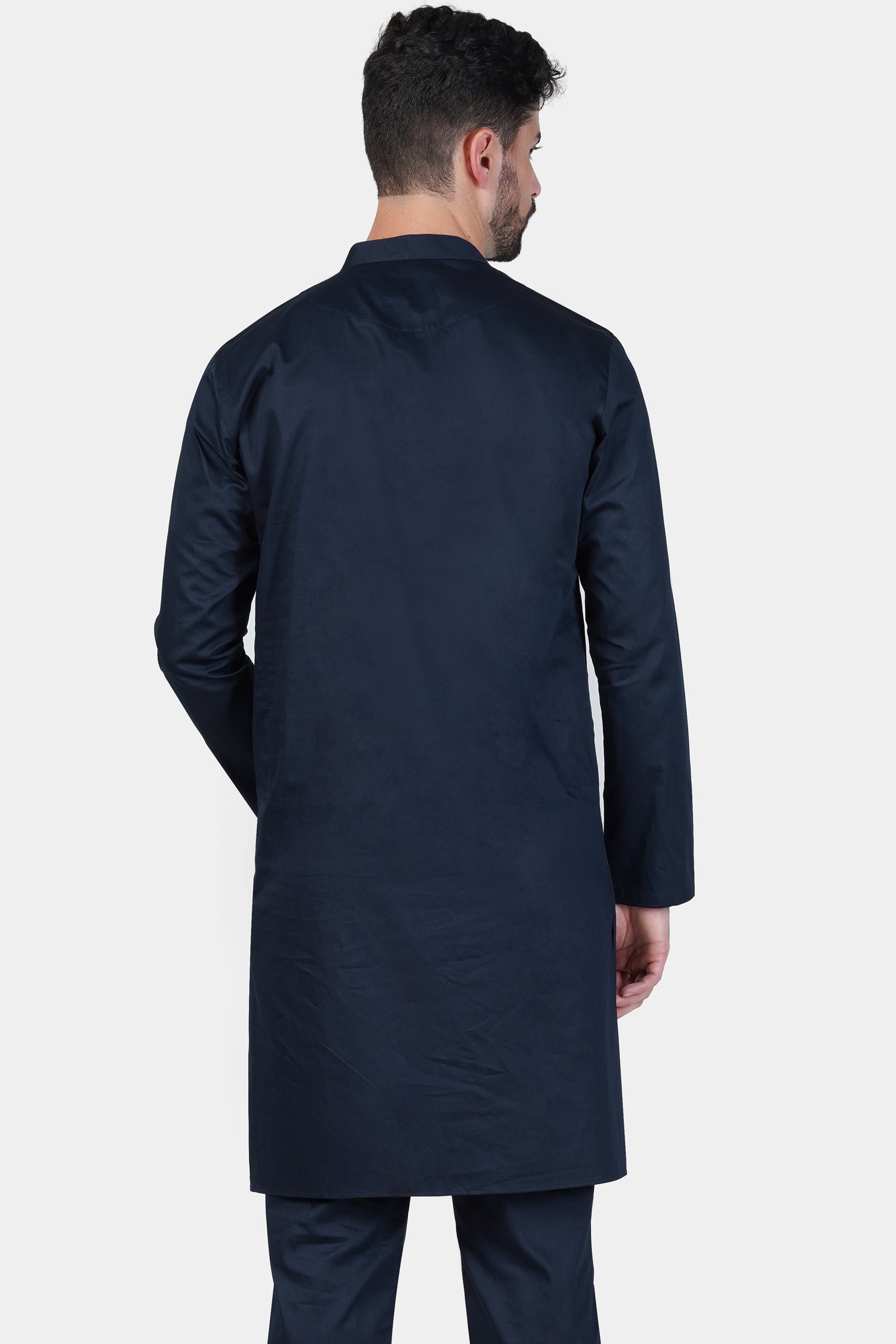 Baltic Sea Blue Subtle Sheen Super Soft Premium Cotton Kurta K025-SH041