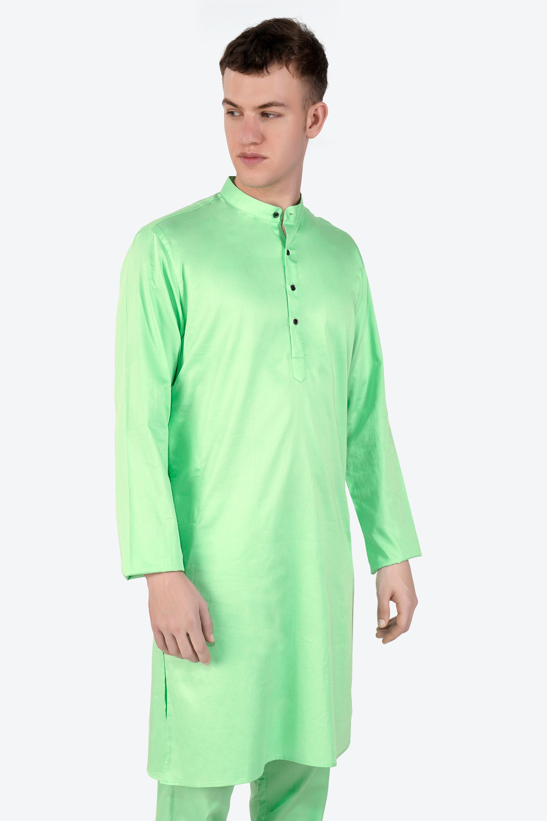 Celadon Green Subtle Sheen Super Soft Premium Cotton Kurta