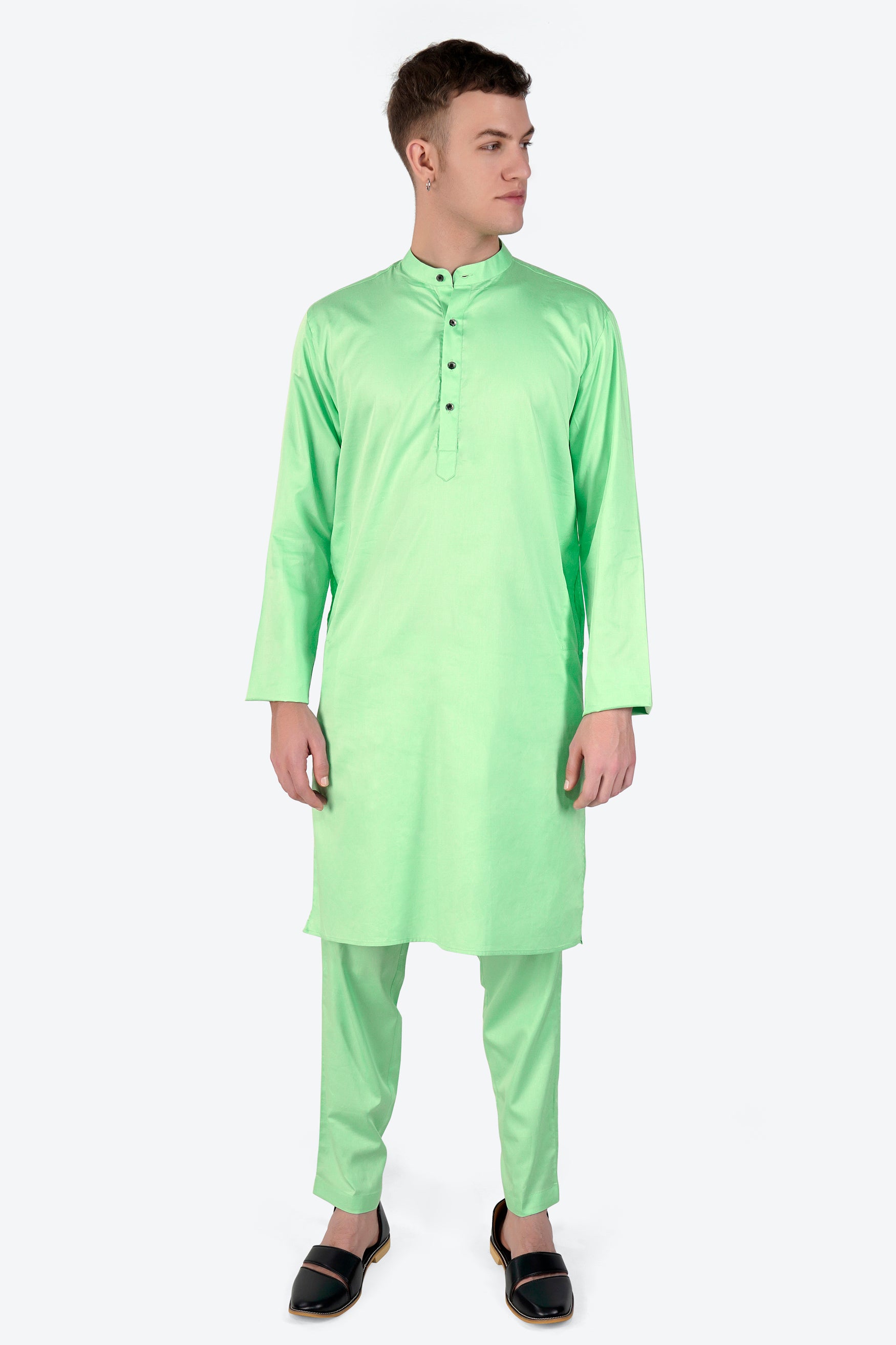 Celadon Green Subtle Sheen Super Soft Premium Cotton Kurta