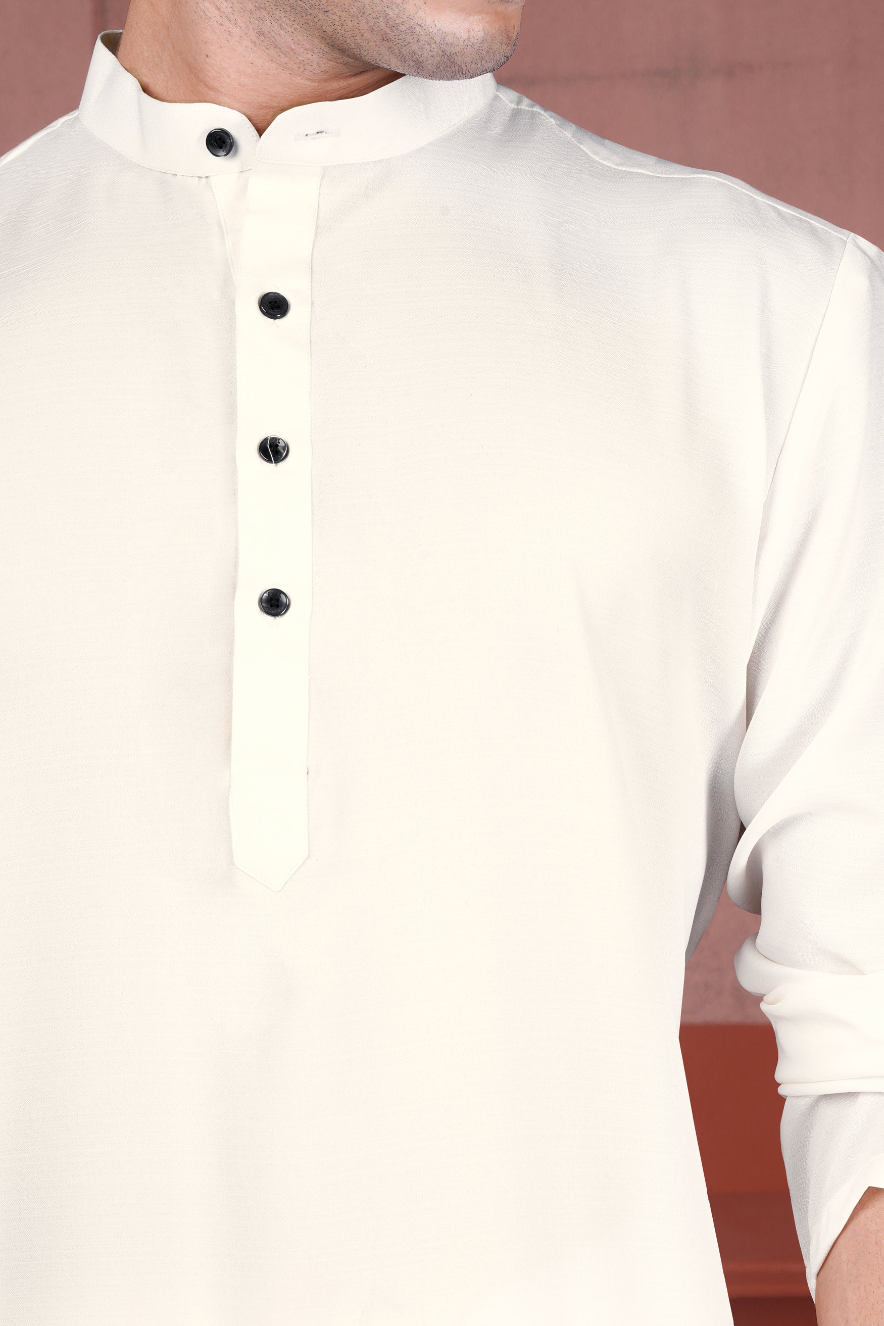 Albescent Cream Viscose Kurta