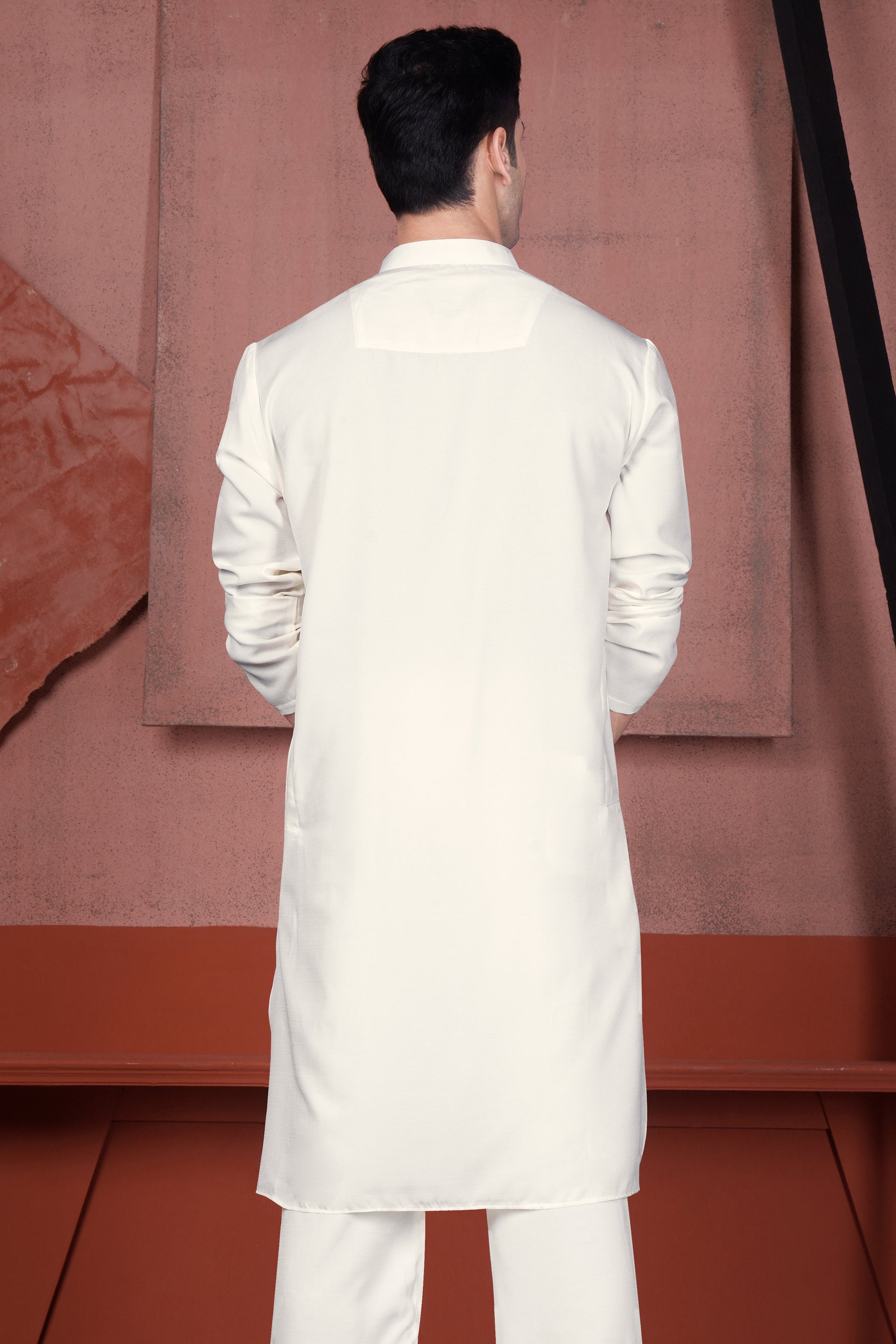 Albescent Cream Viscose Kurta