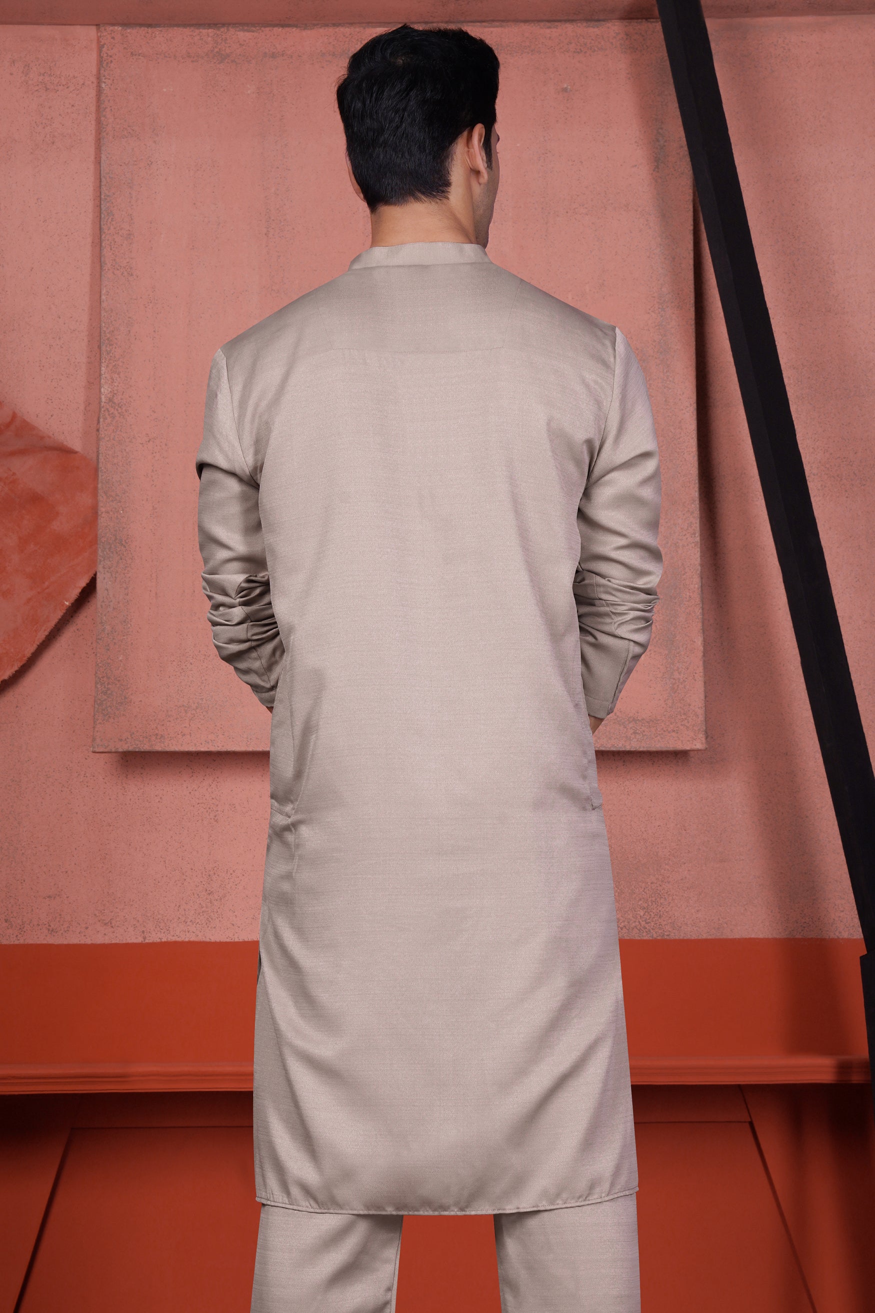 Dawn Brown Viscose Kurta