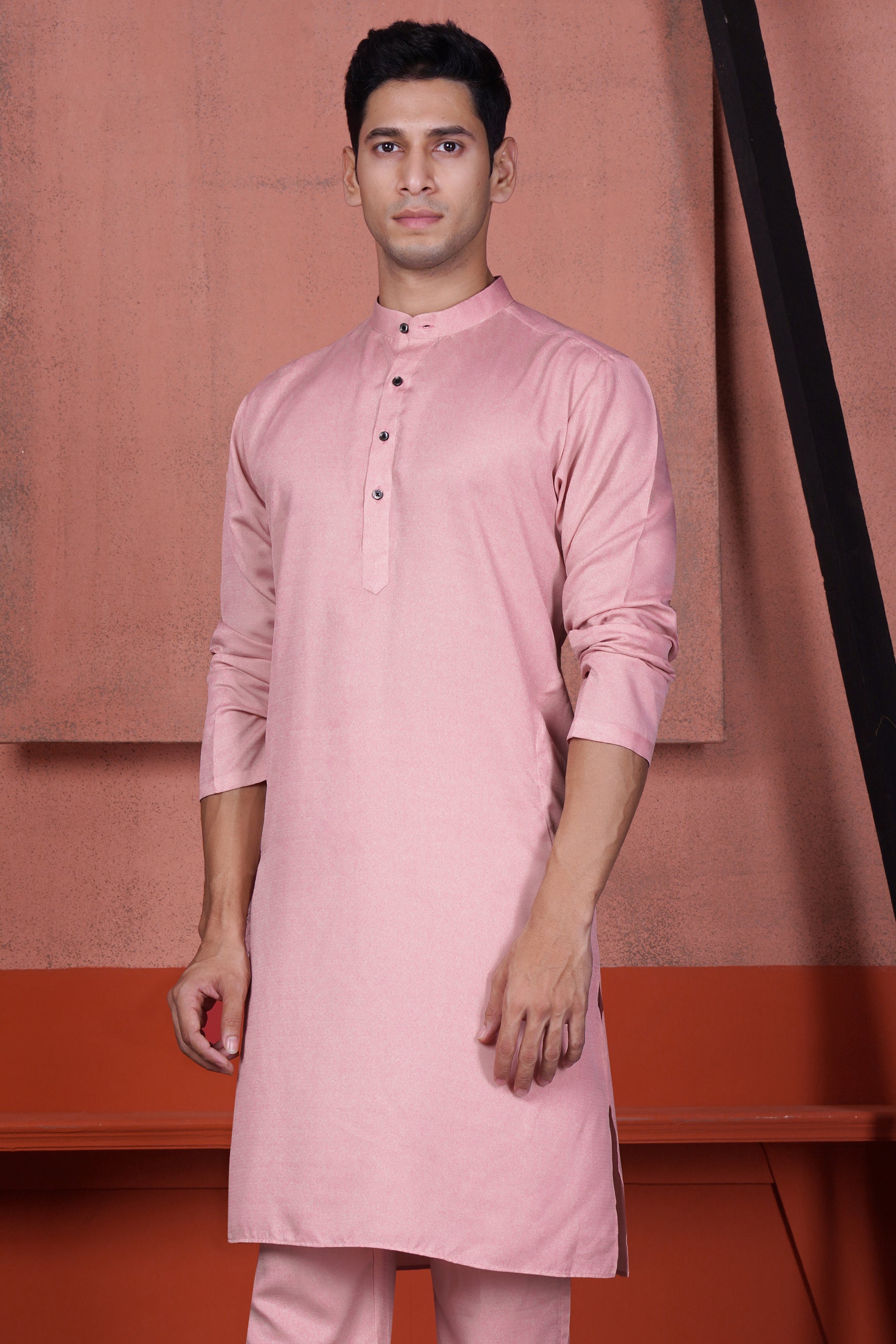 Careys Pink Viscose Kurta