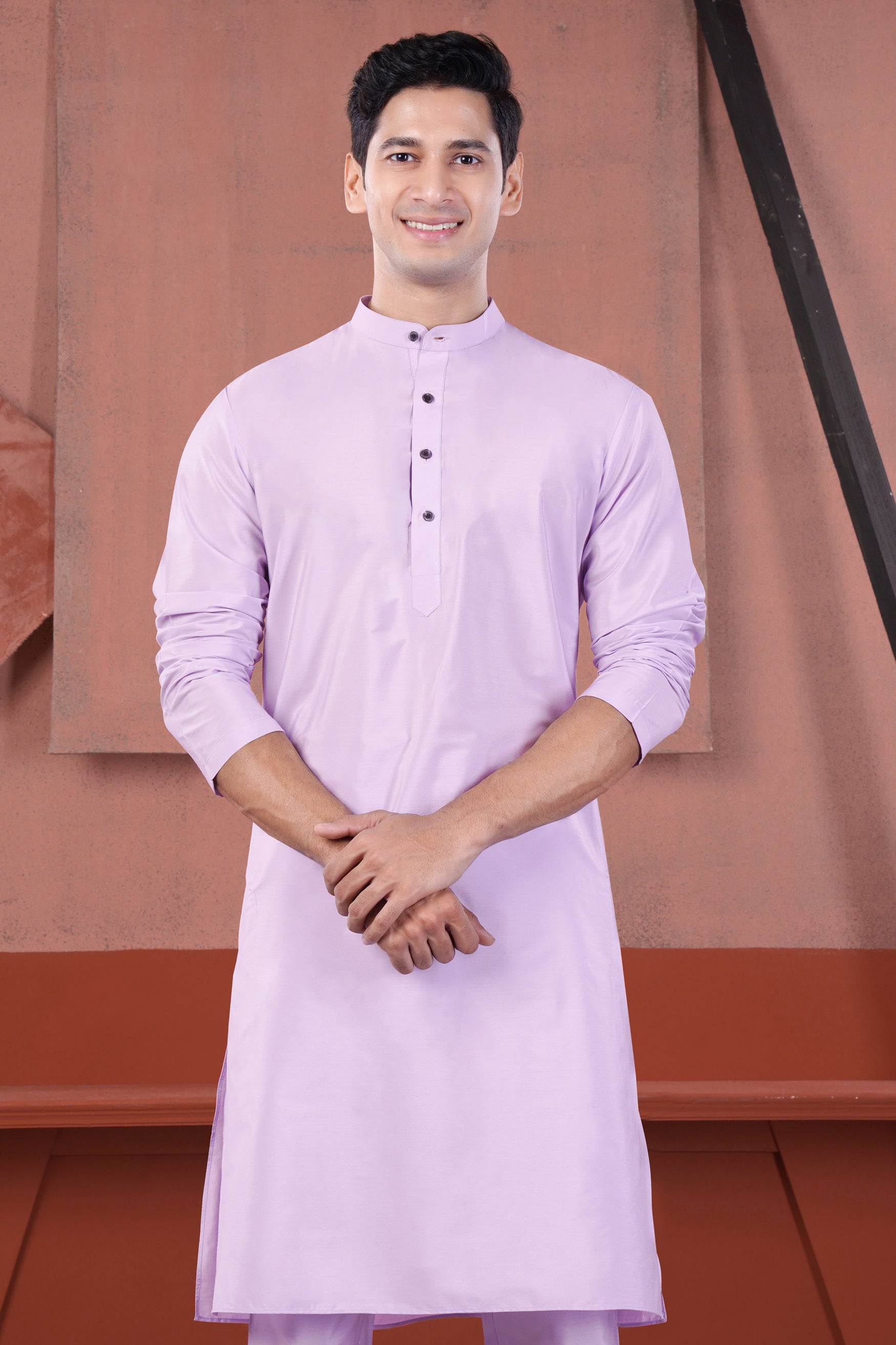 Lilac Lavender Subtle Sheen Viscose Kurta
