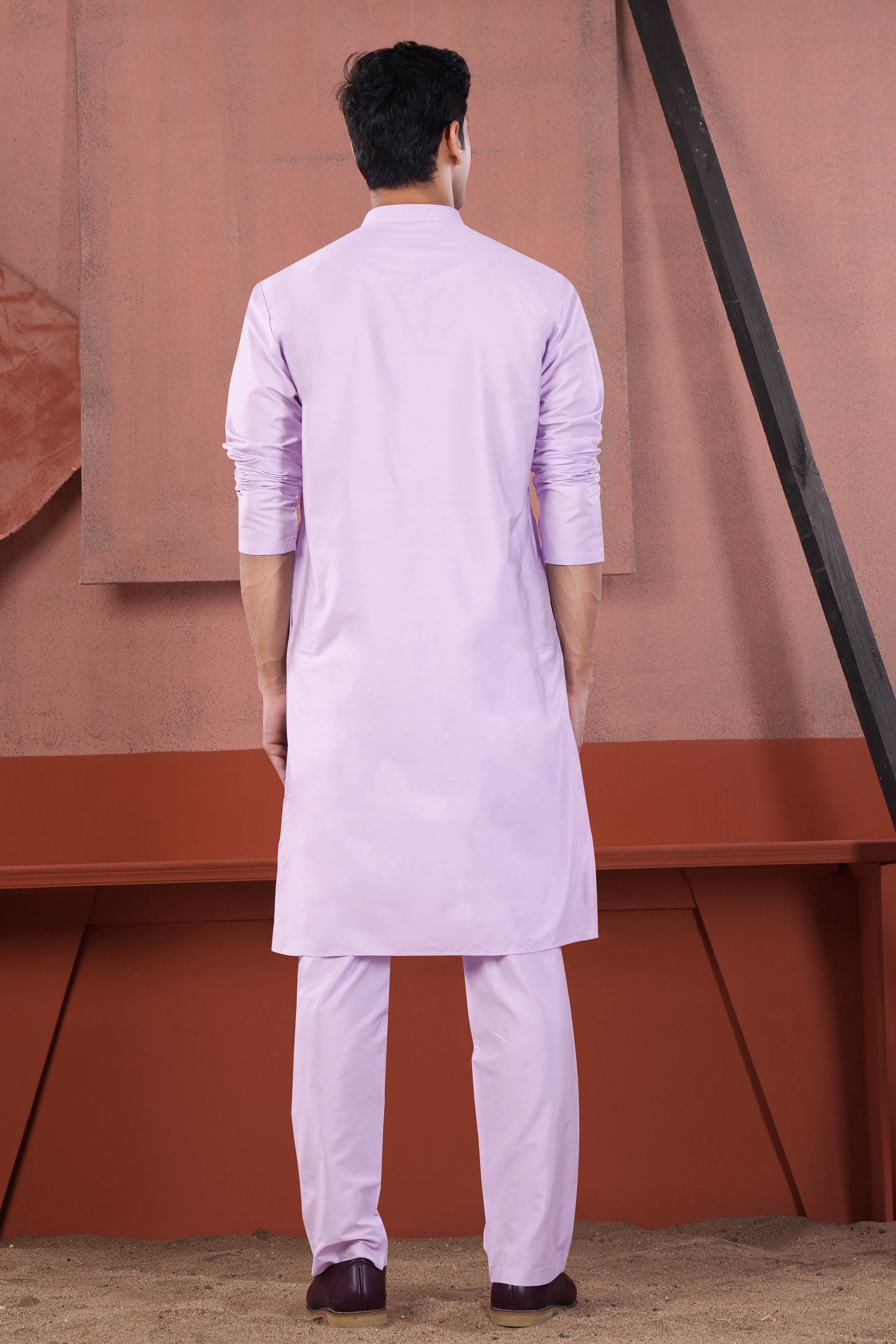 Lilac Lavender Subtle Sheen Viscose Kurta