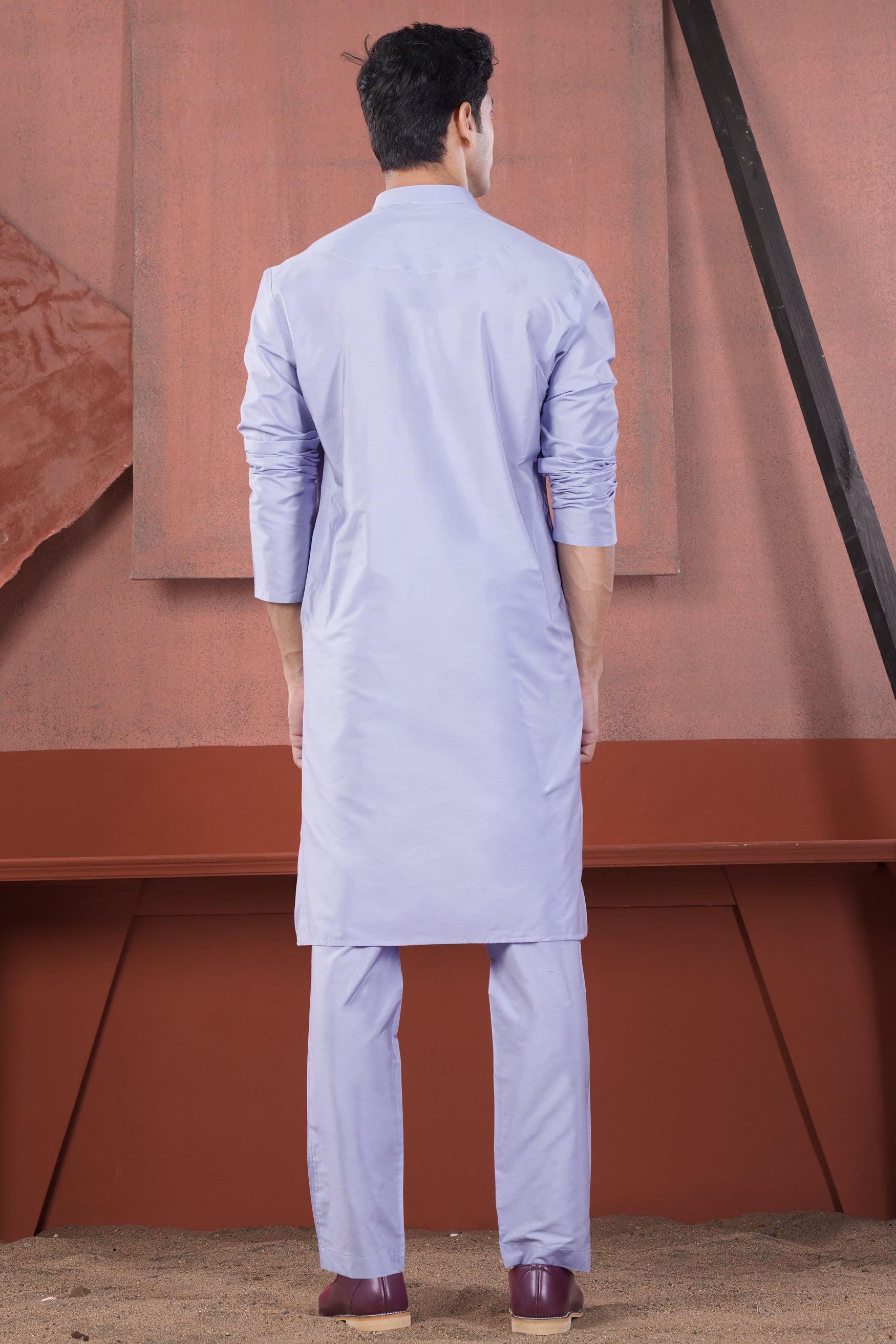 Heather Purple Subtle Sheen Viscose Kurta