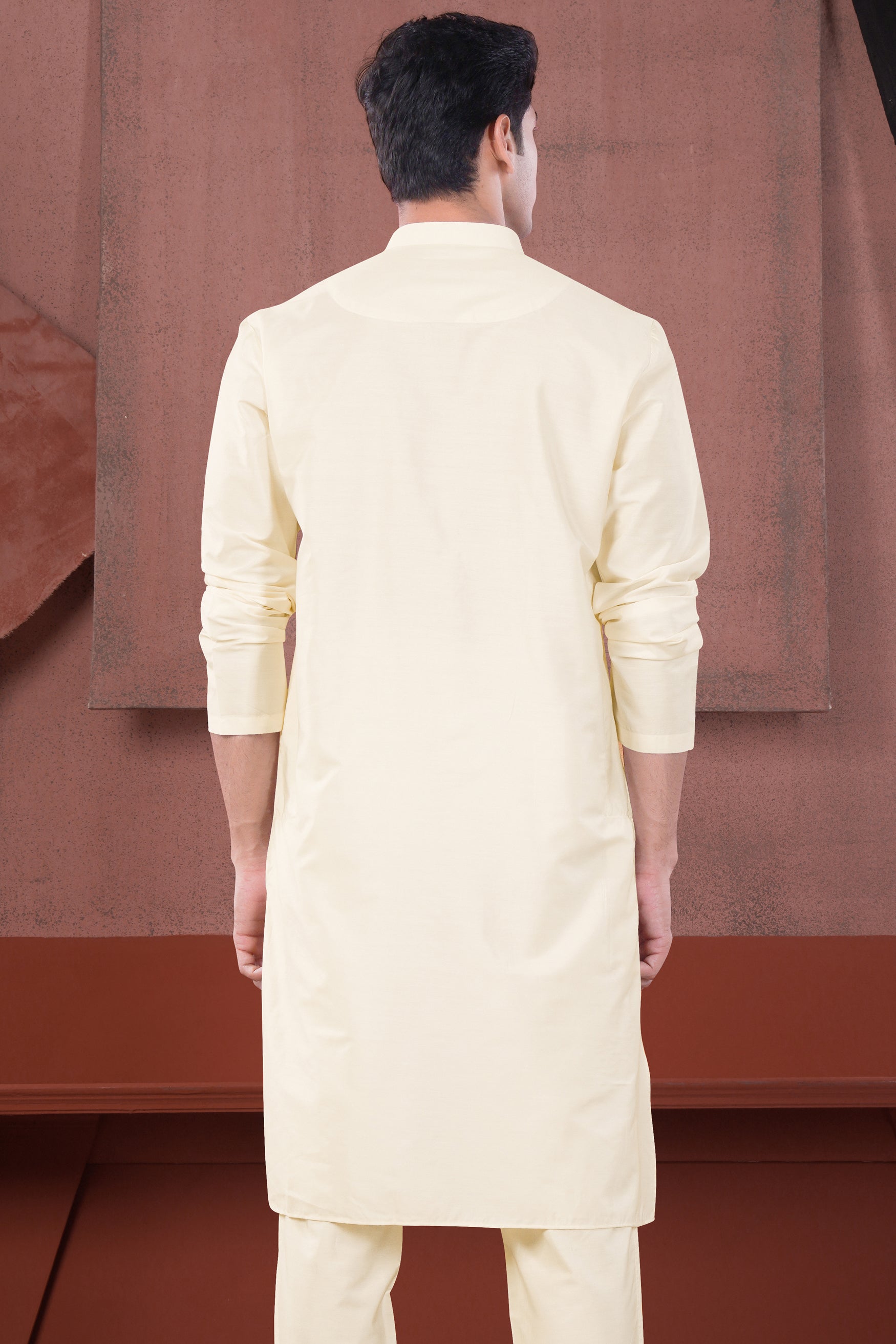 Beige Subtle Sheen Viscose Kurta