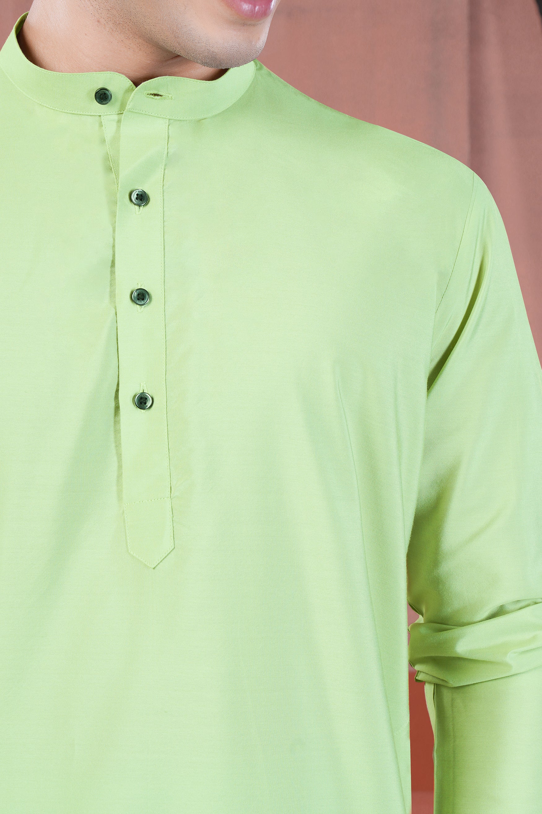 Pixie Green Subtle Sheen Viscose Kurta