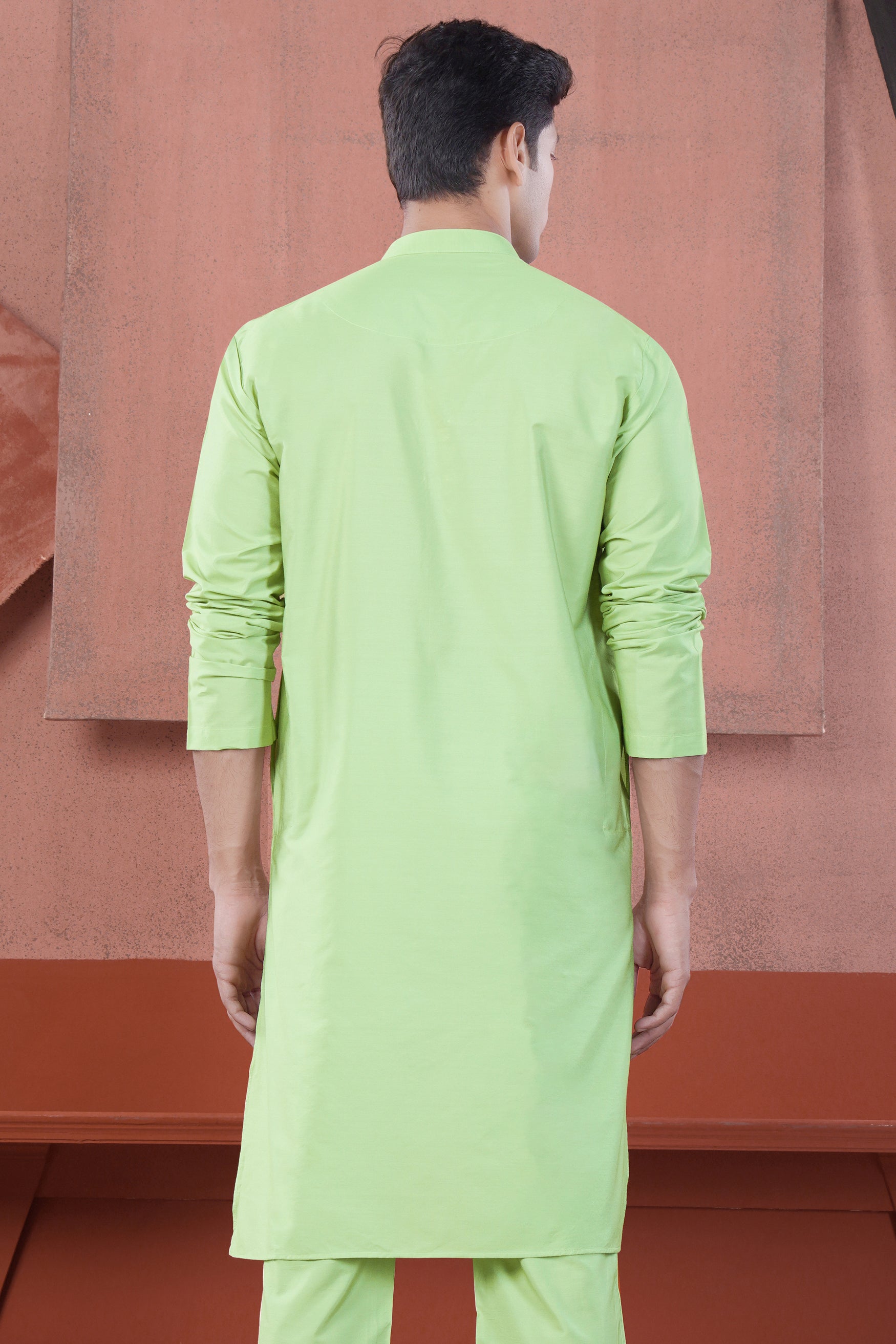 Pixie Green Subtle Sheen Viscose Kurta