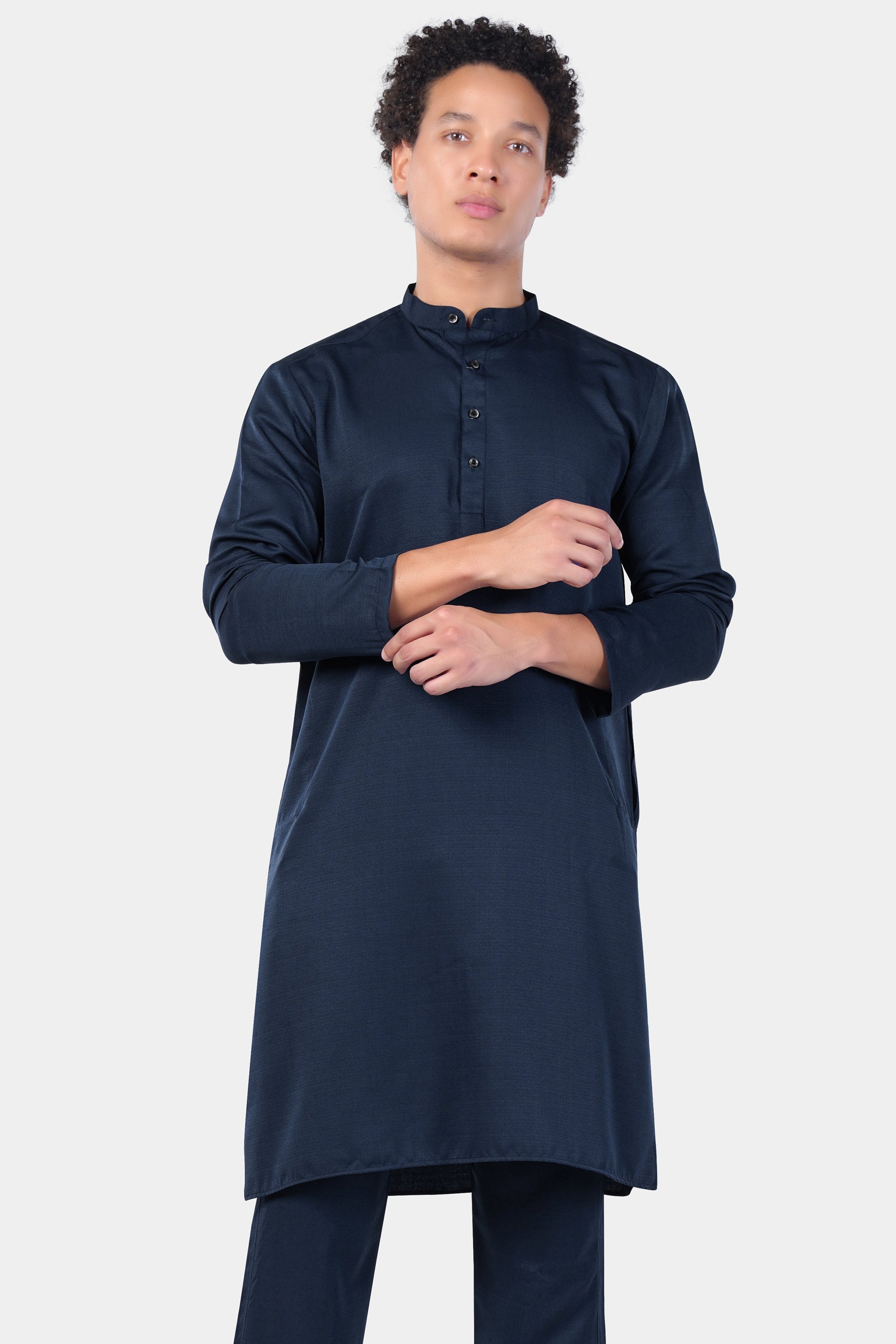 Mirage Blue Subtle Sheen Viscose Kurta