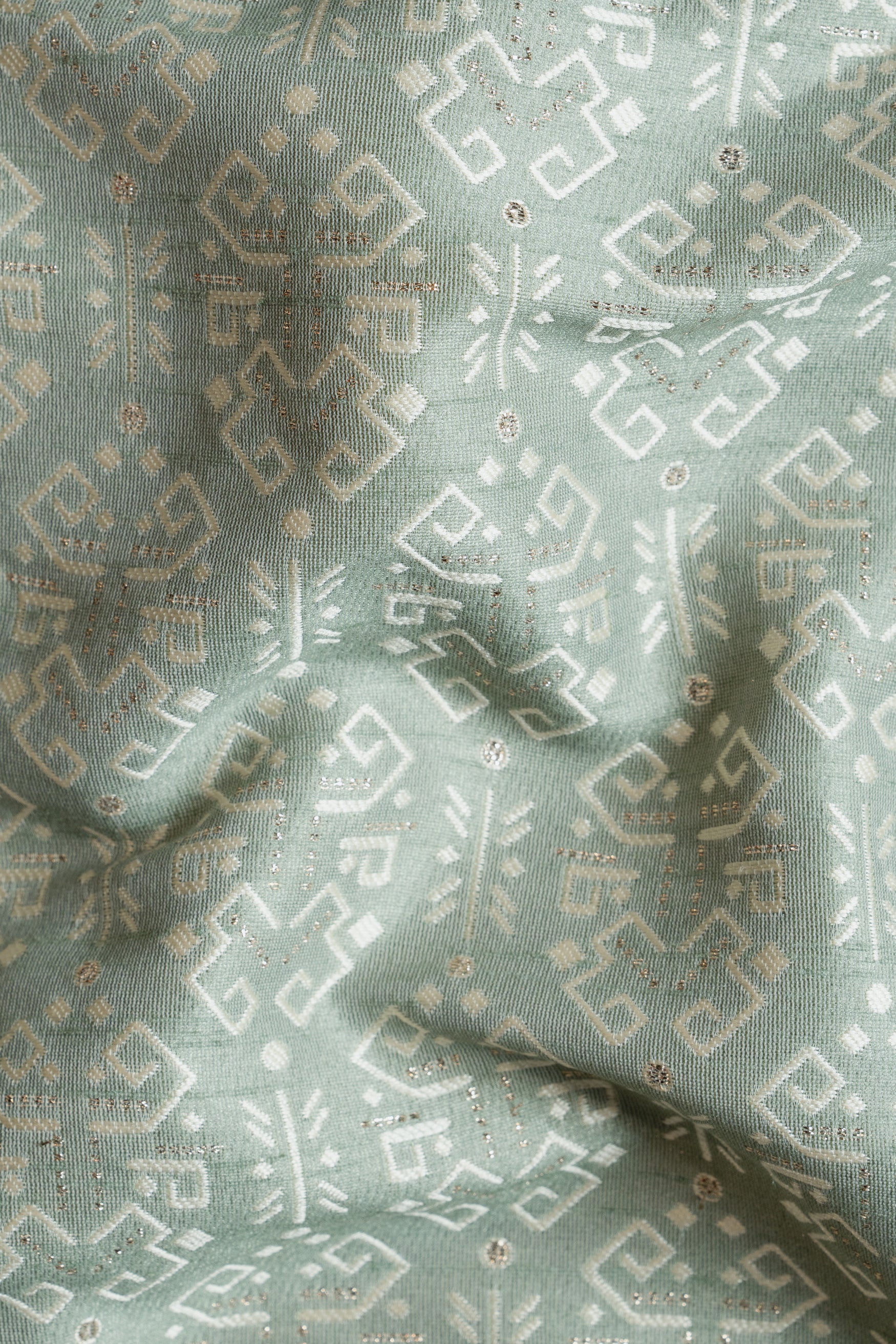 Timber Green Kurta Set with Pumice Green and White Jacquard Textured Designer Nehru Jacket KPNJ022-44,  KPNJ022-46,  KPNJ022-48,  KPNJ022-50,  KPNJ022-52,  KPNJ022-54,  KPNJ022-56,  KPNJ022-58,  KPNJ022-60