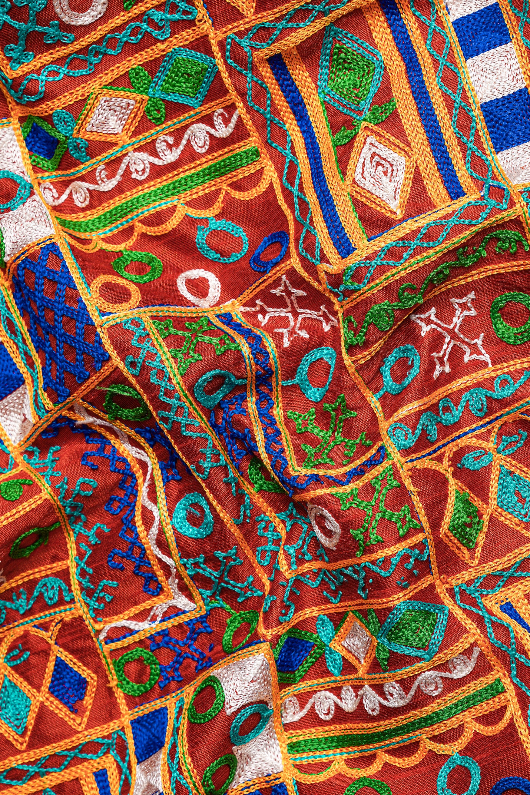 Bright White Cotton Thread Embroidered Designer Kurta With Nehru Jacket