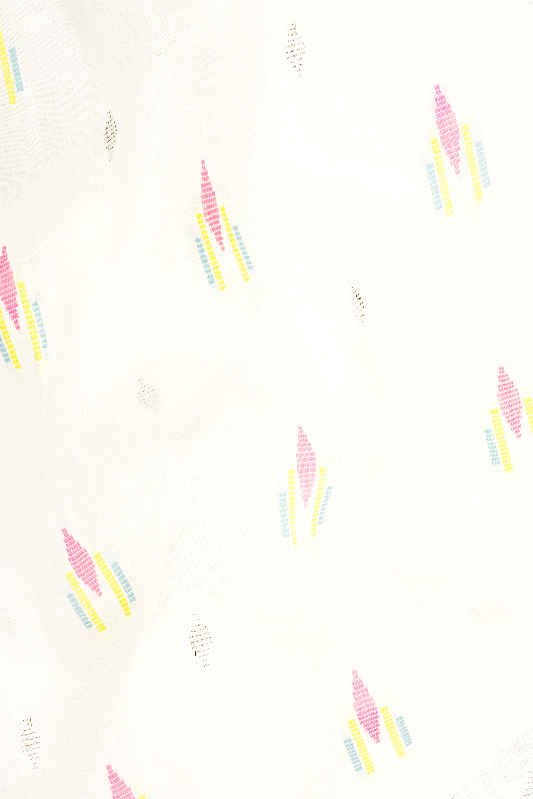 Off White colorful and silver Jacquard Textured Premium Giza Cotton Kurta
