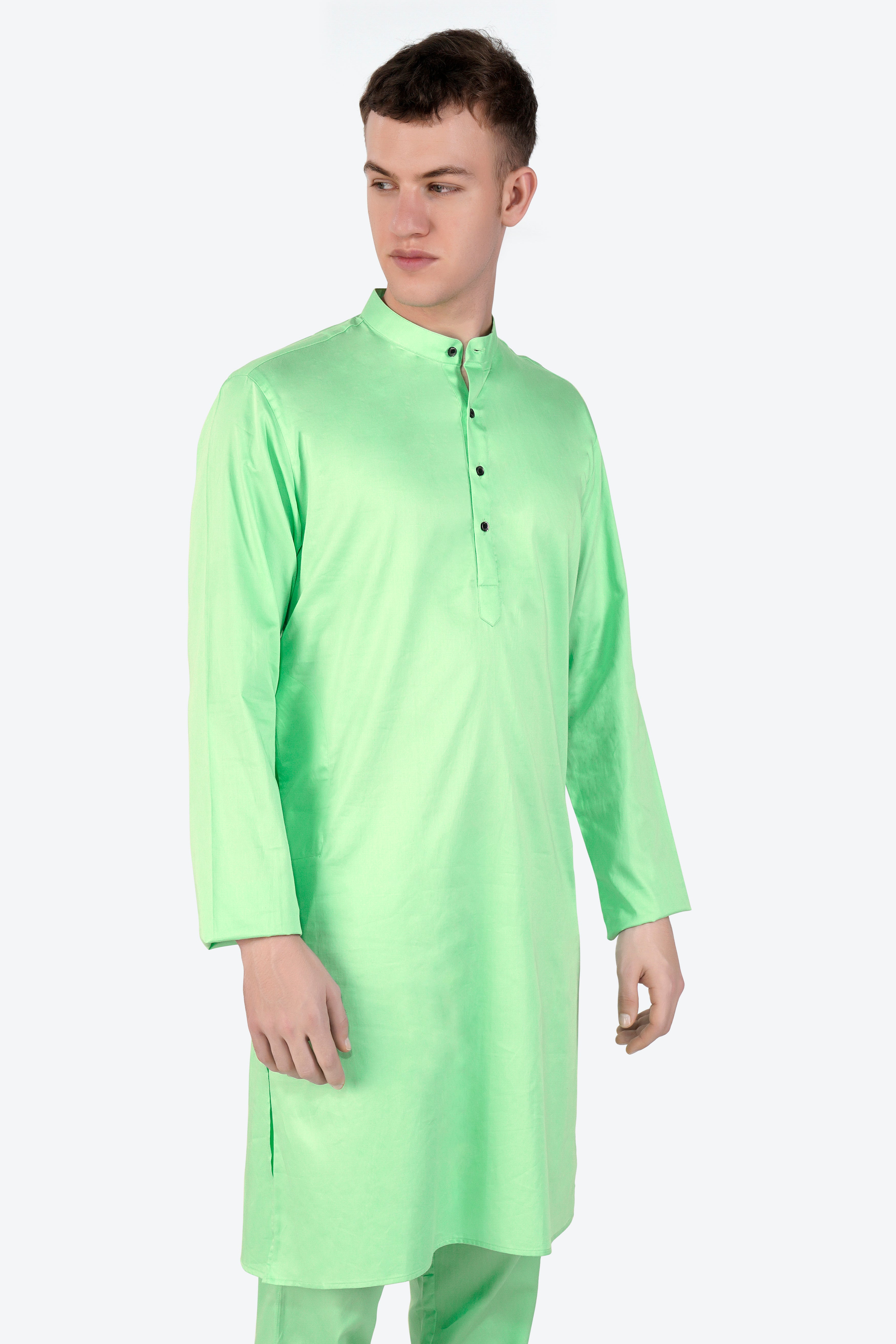 Celadon Green Subtle Sheen Super Soft Premium Cotton Kurta Set