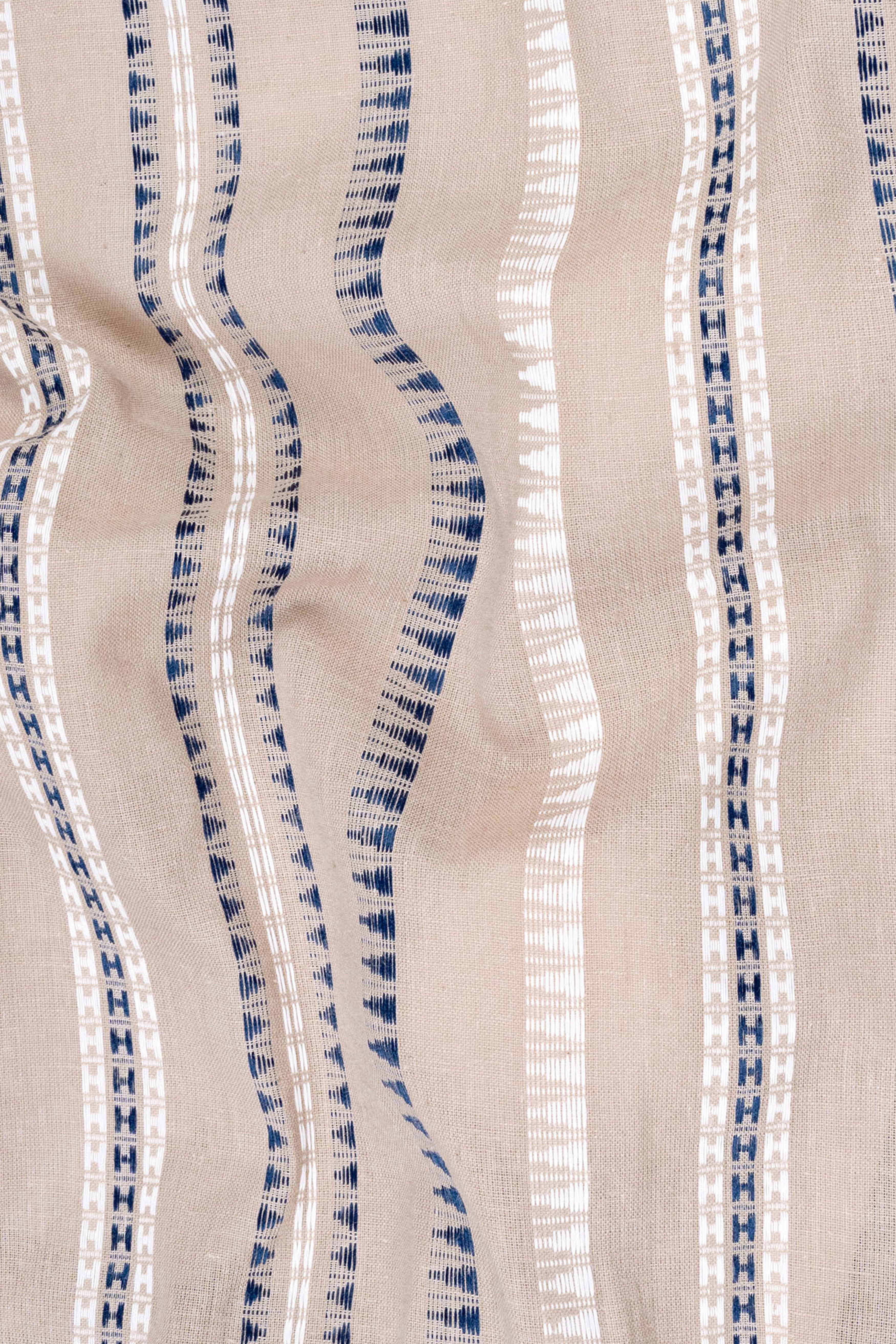 Dust Storm Brown Dobby Textured Premium Giza Cotton Kurta Set