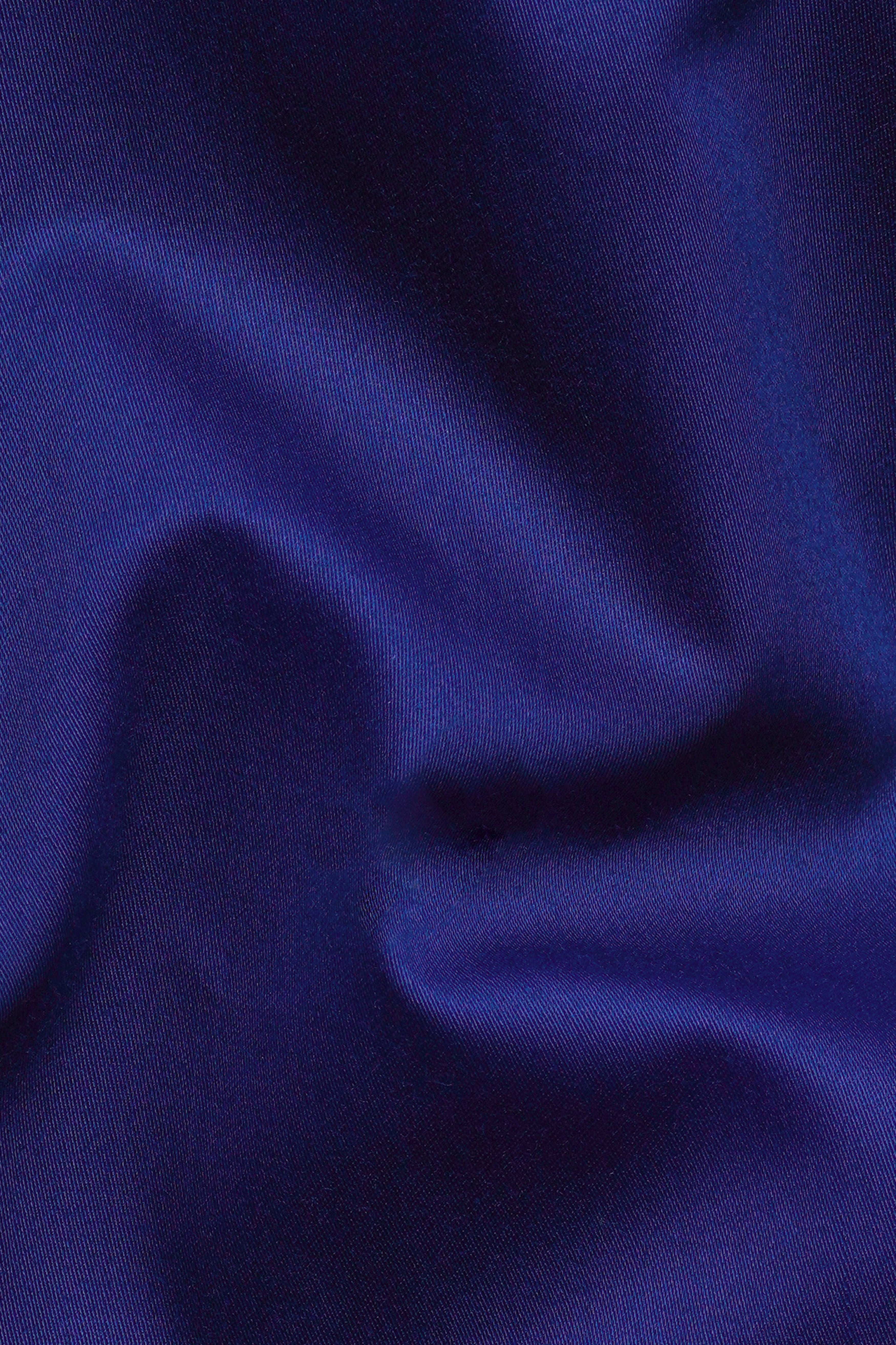 Indigo Blue Kurta Subtle Sheen Super Soft Premium Cotton Pajama F-3824