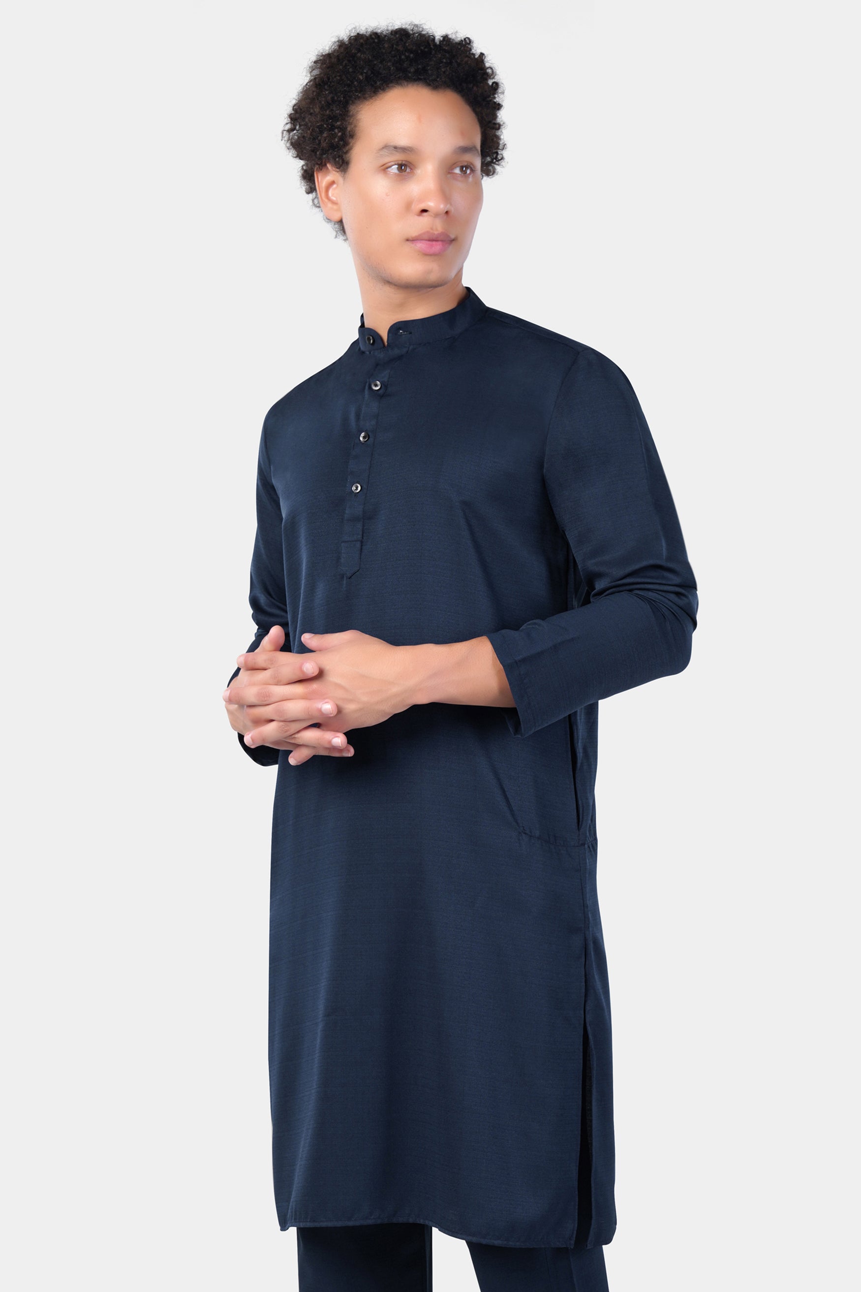 Mirage Blue Subtle Sheen Viscose Kurta Set