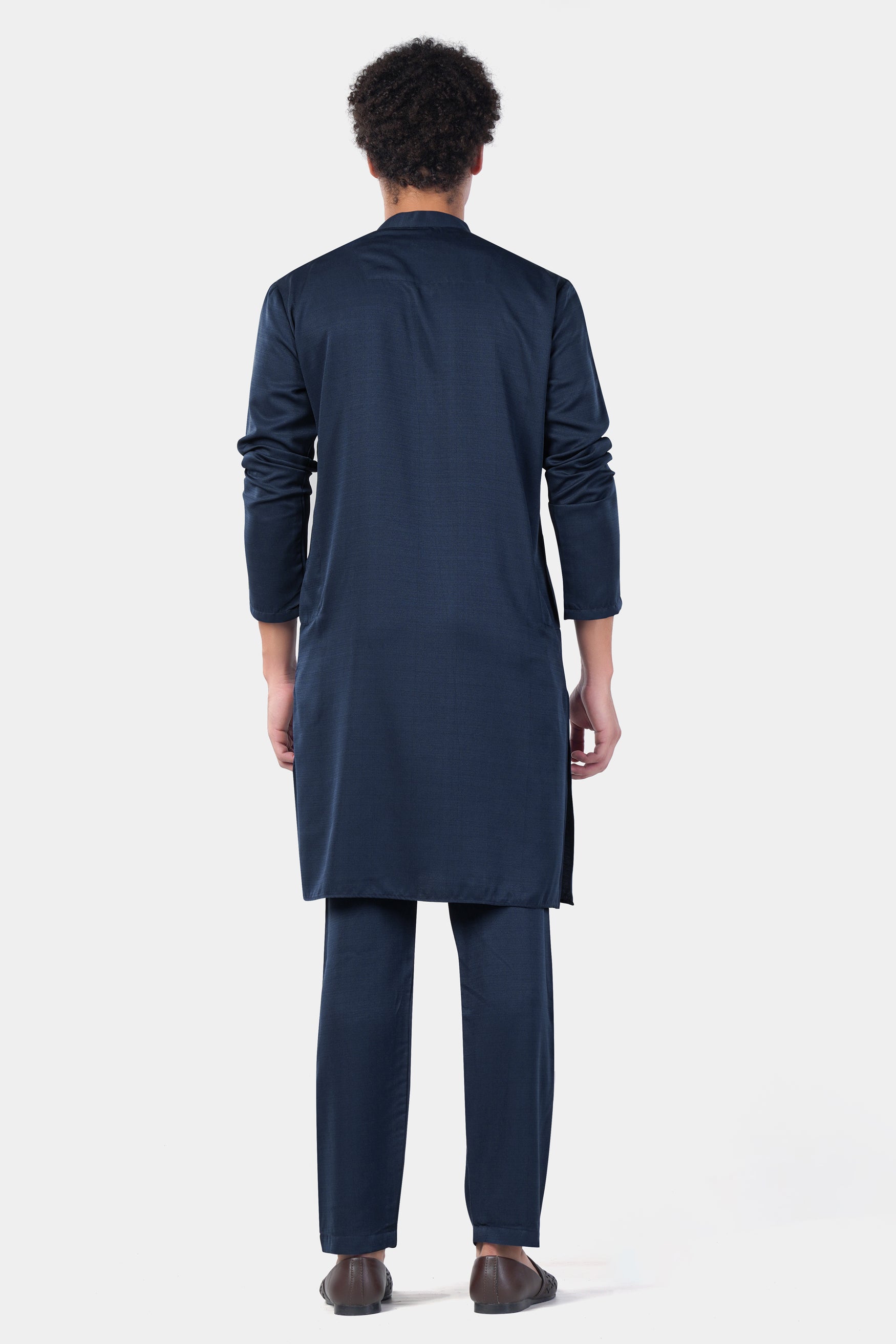 Mirage Blue Subtle Sheen Viscose Kurta Set