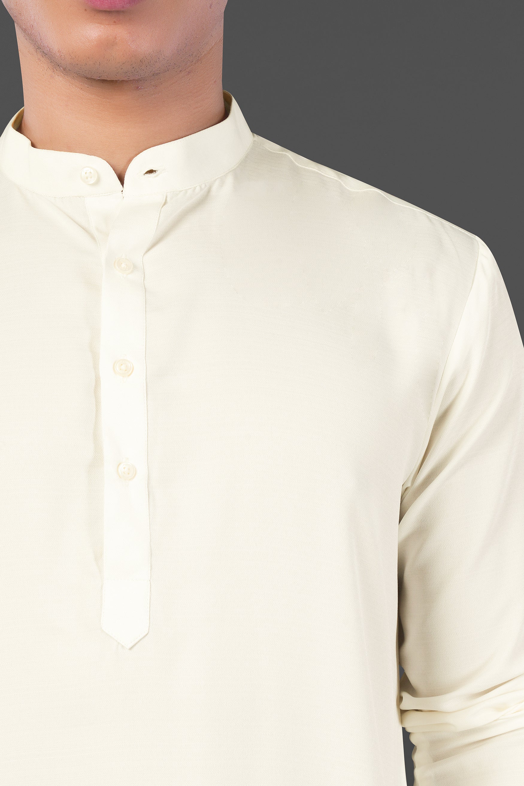 Ivory Cream Viscose Kurta Set