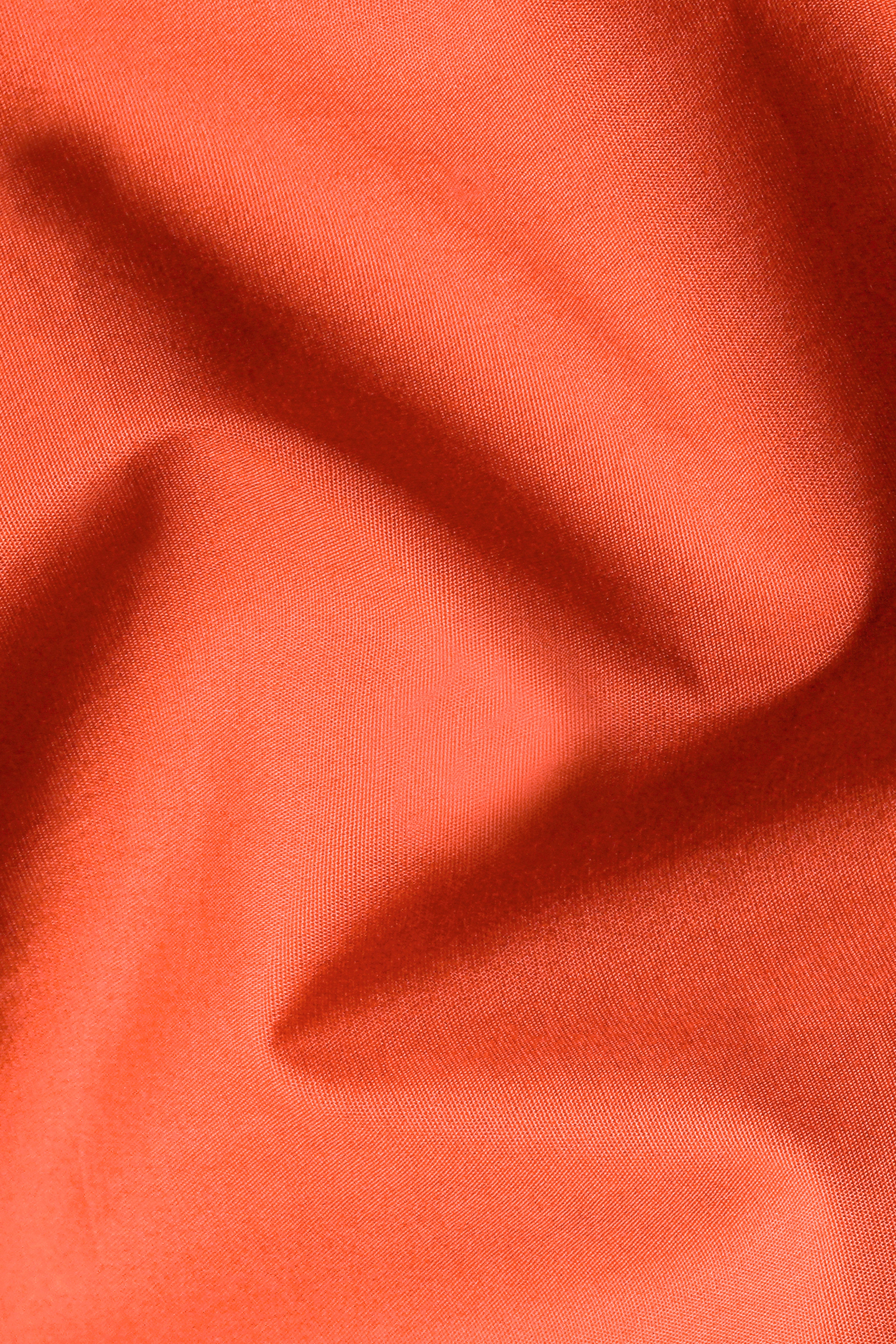 Persimmon Orange Dobby Textured Premium Oxford Lounge Pant