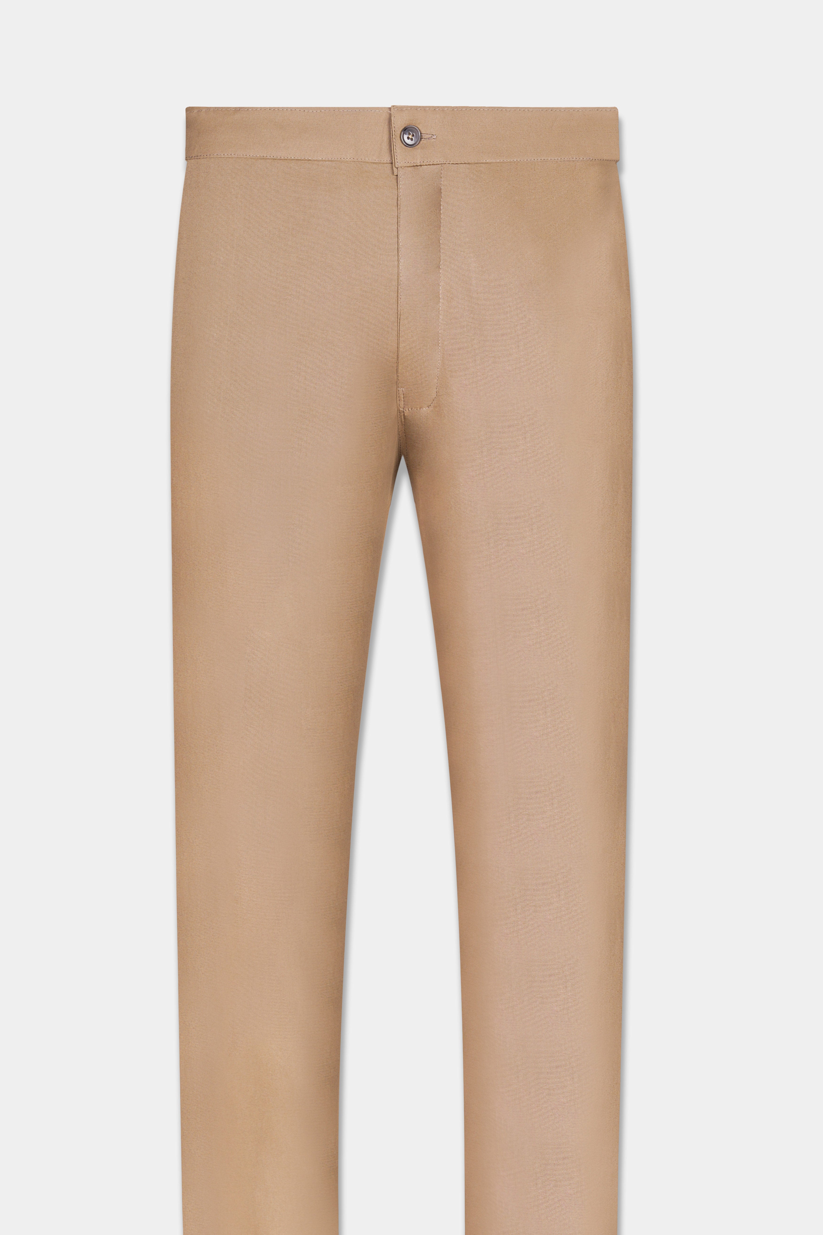 Stone Brown Dobby Textured Poplin Giza Cotton Lounge Pant