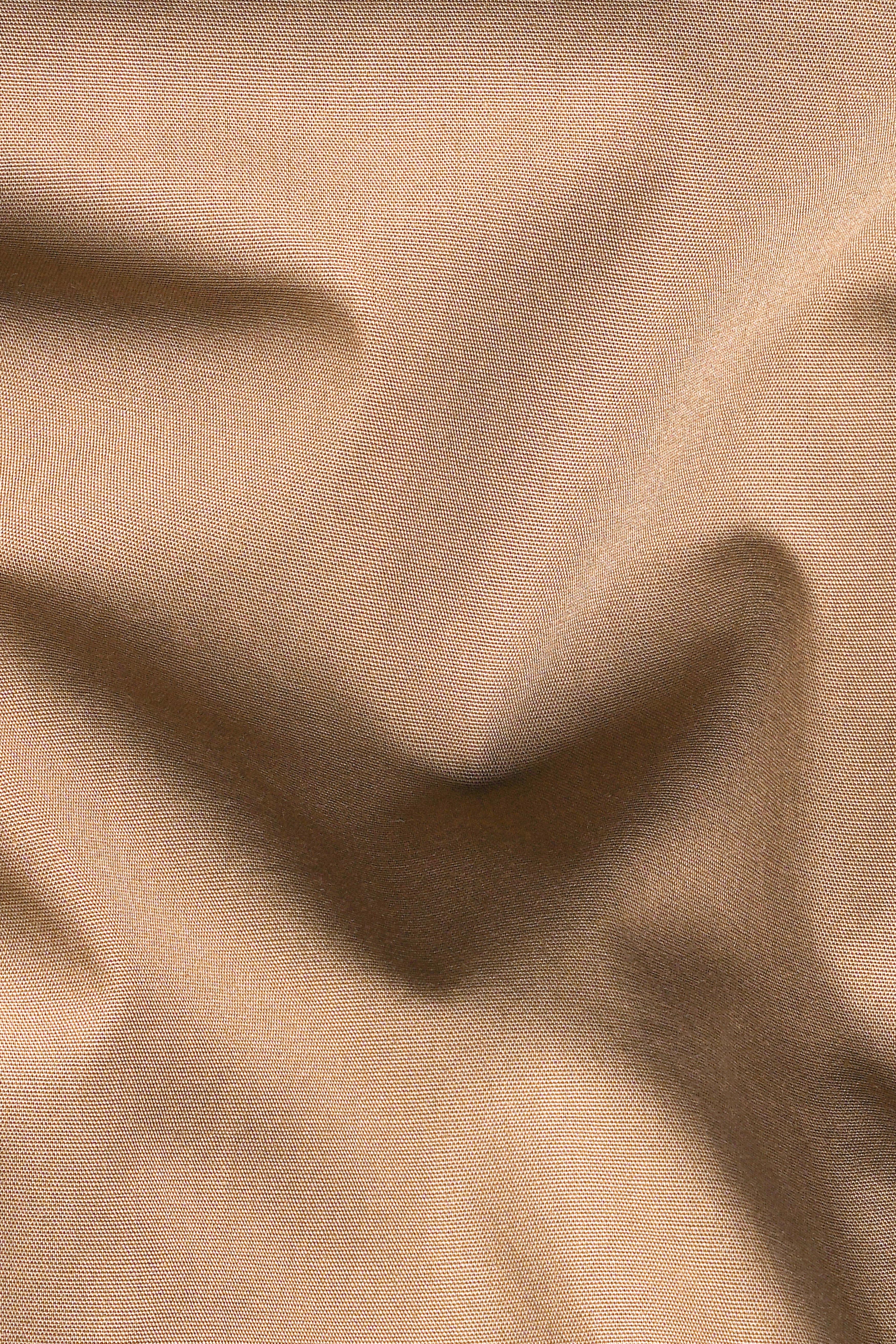 Stone Brown Dobby Textured Poplin Giza Cotton Lounge Pant