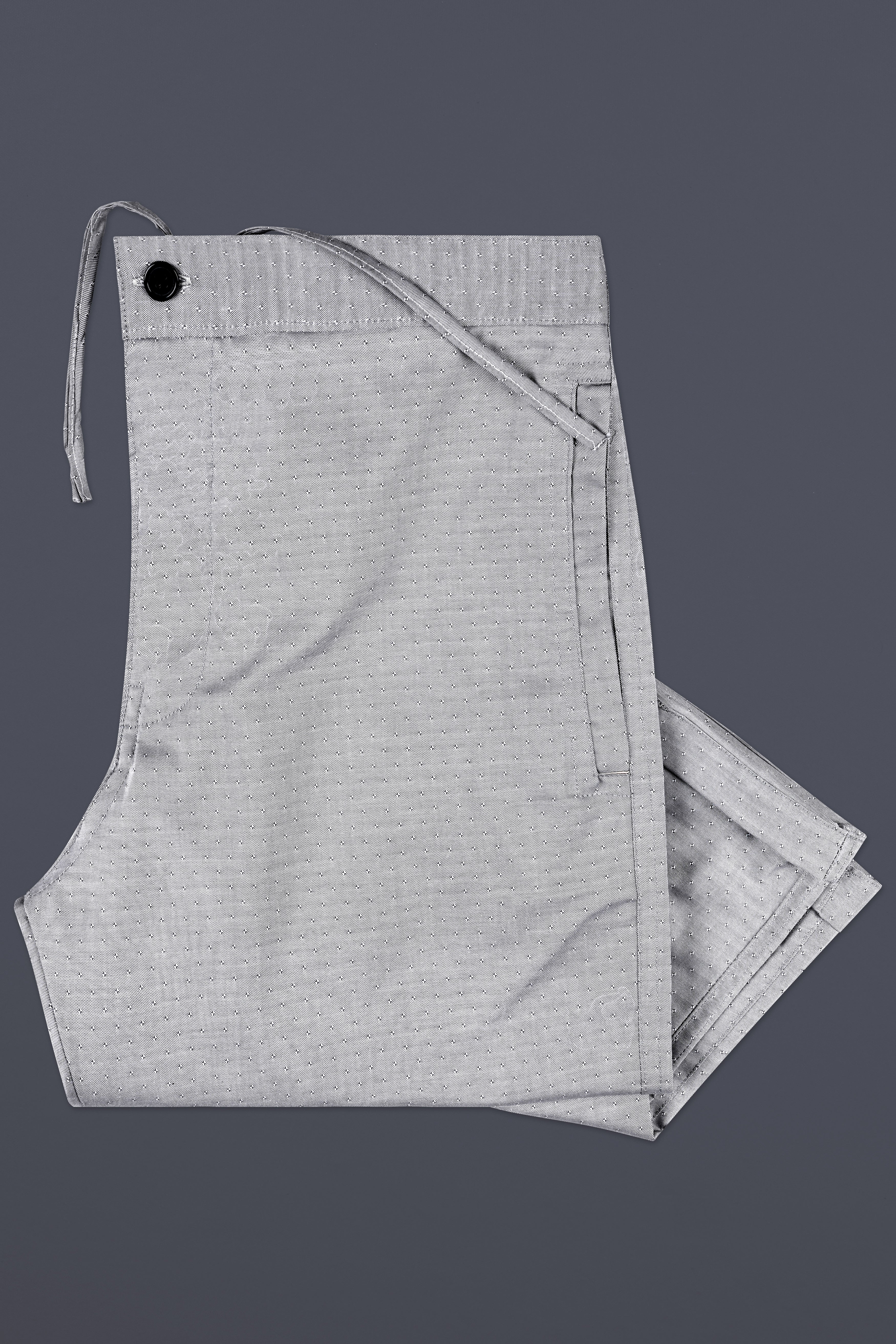 Silver Chalice Gray Dobby Textured premium Cotton Lounge Pant