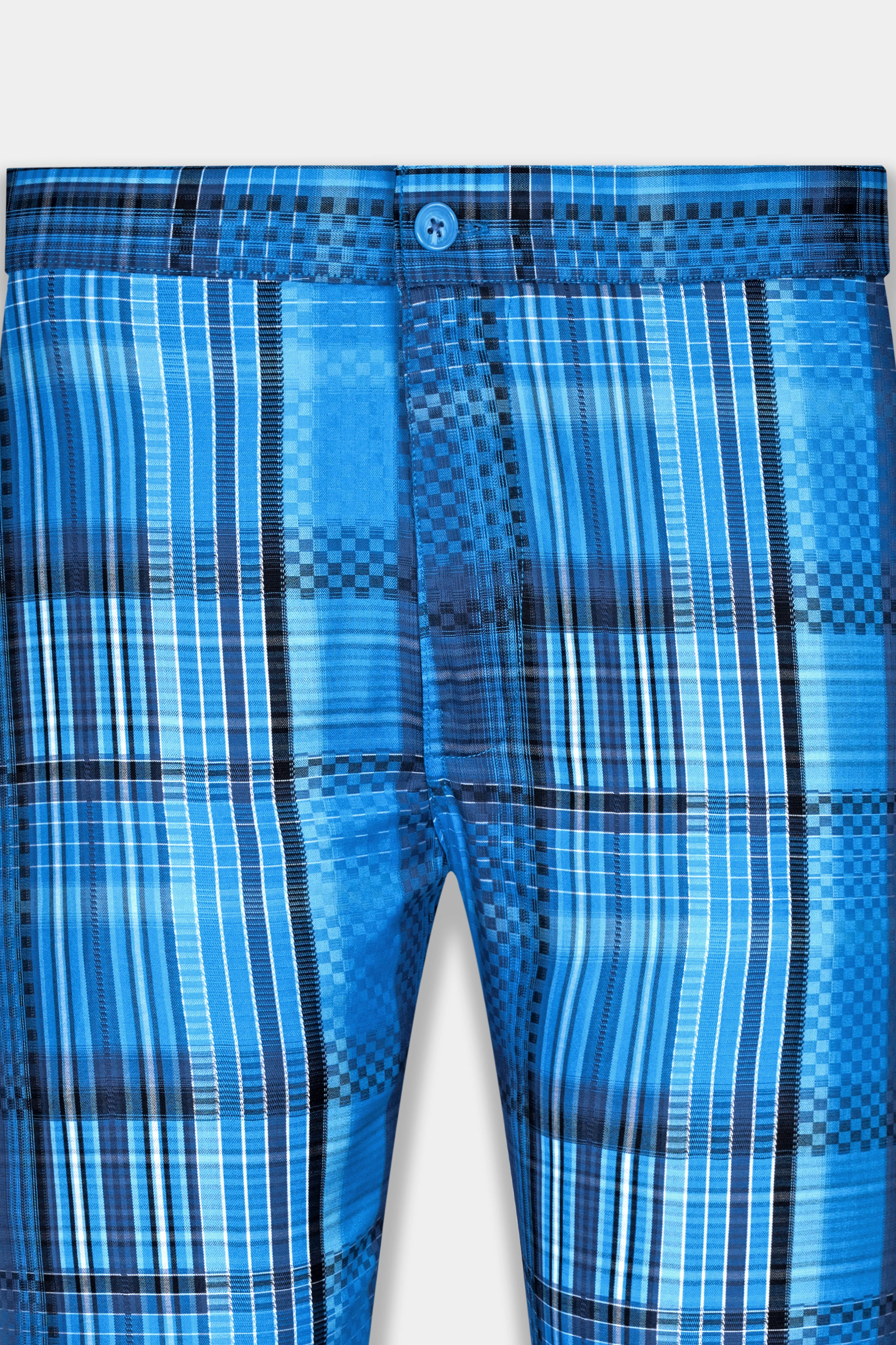 Pictoh Blue Jacquard Textured Premium Cotton Lounge Pant