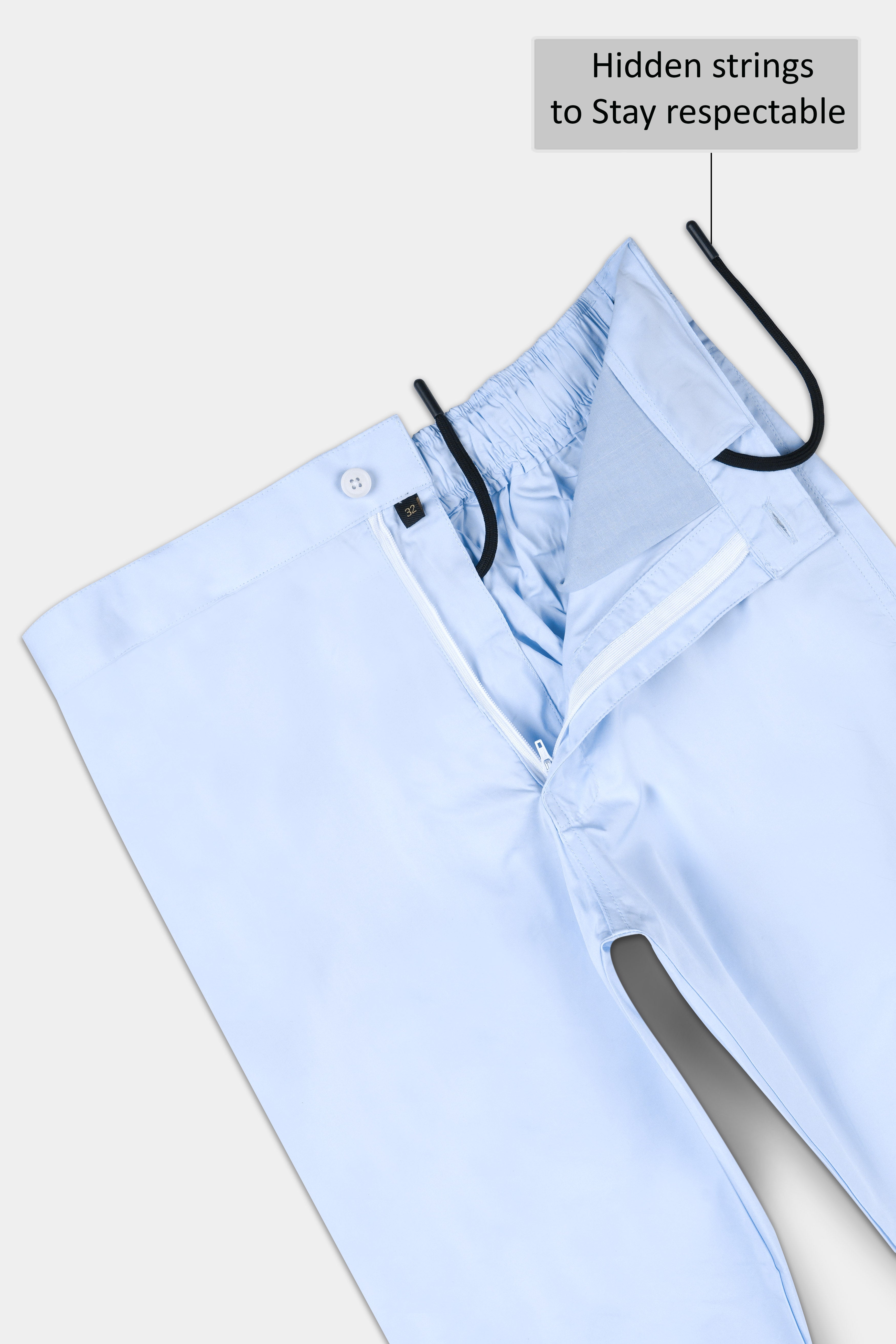 Hawkes Blue Poplin Giza Cotton Lounge Pant