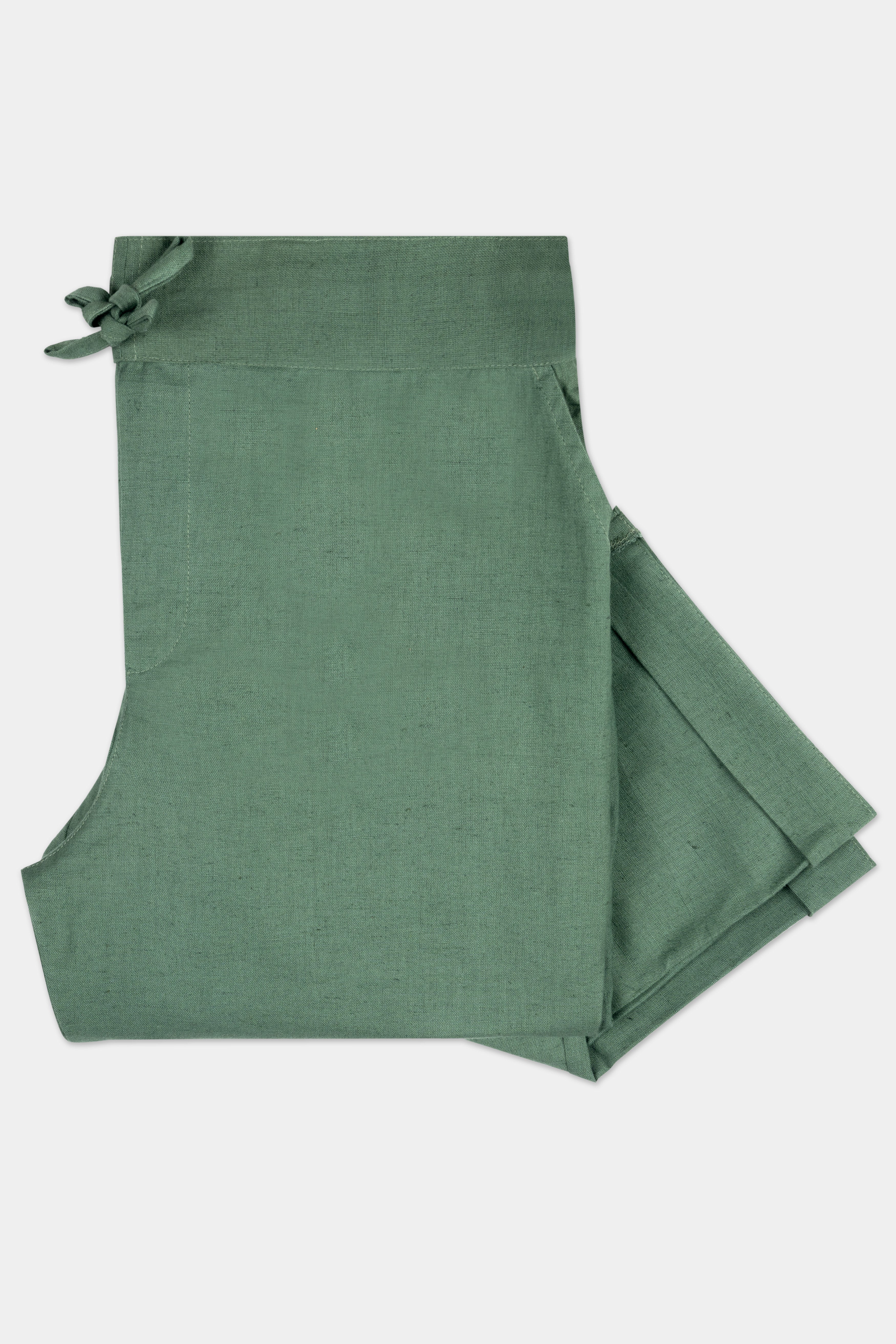 Viridian Green Luxurious Linen Lounge Pant