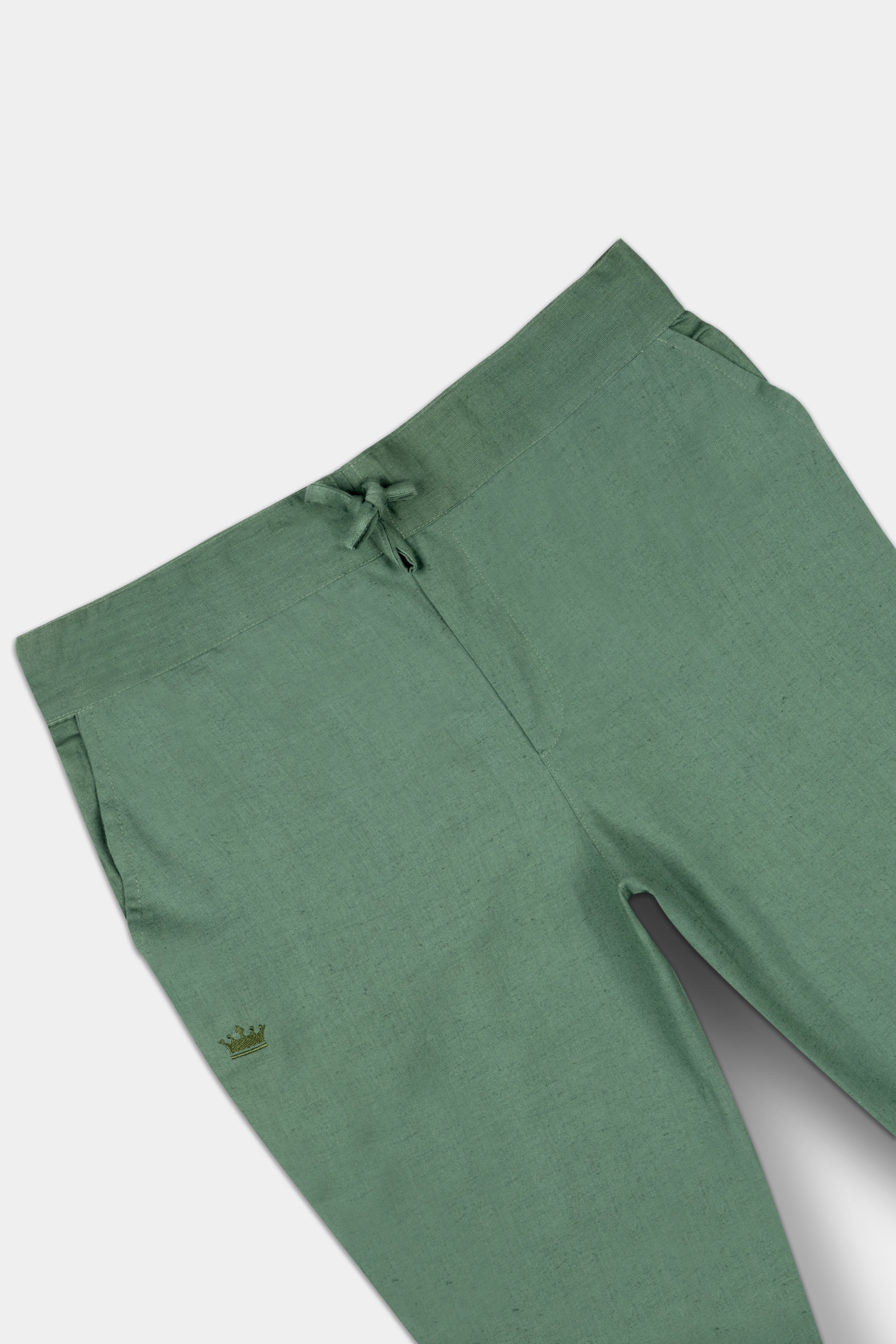 Viridian Green Luxurious Linen Lounge Pant
