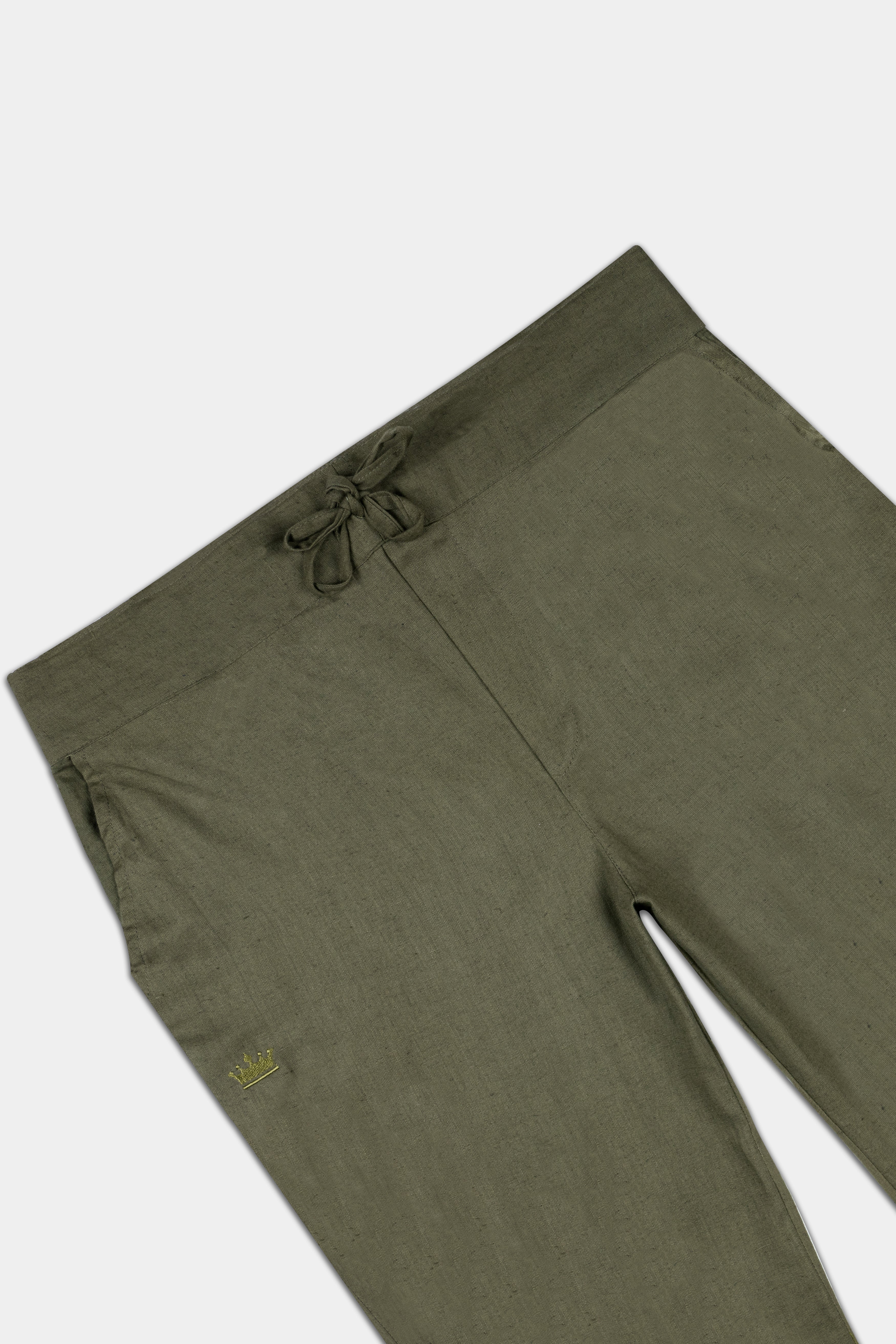 Kelp Green Luxurious Linen Lounge Pant