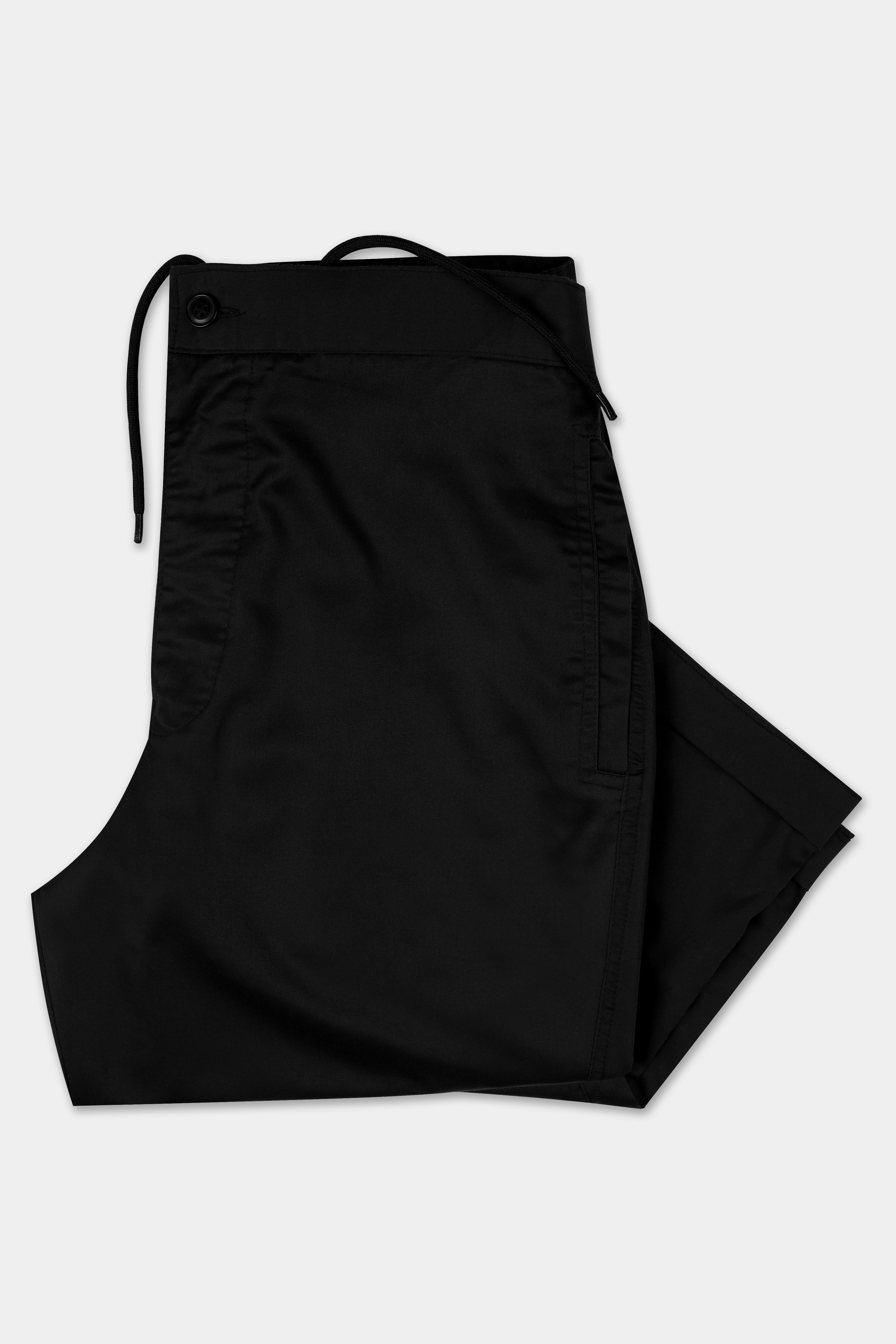 Black Cotton Lounge Pant