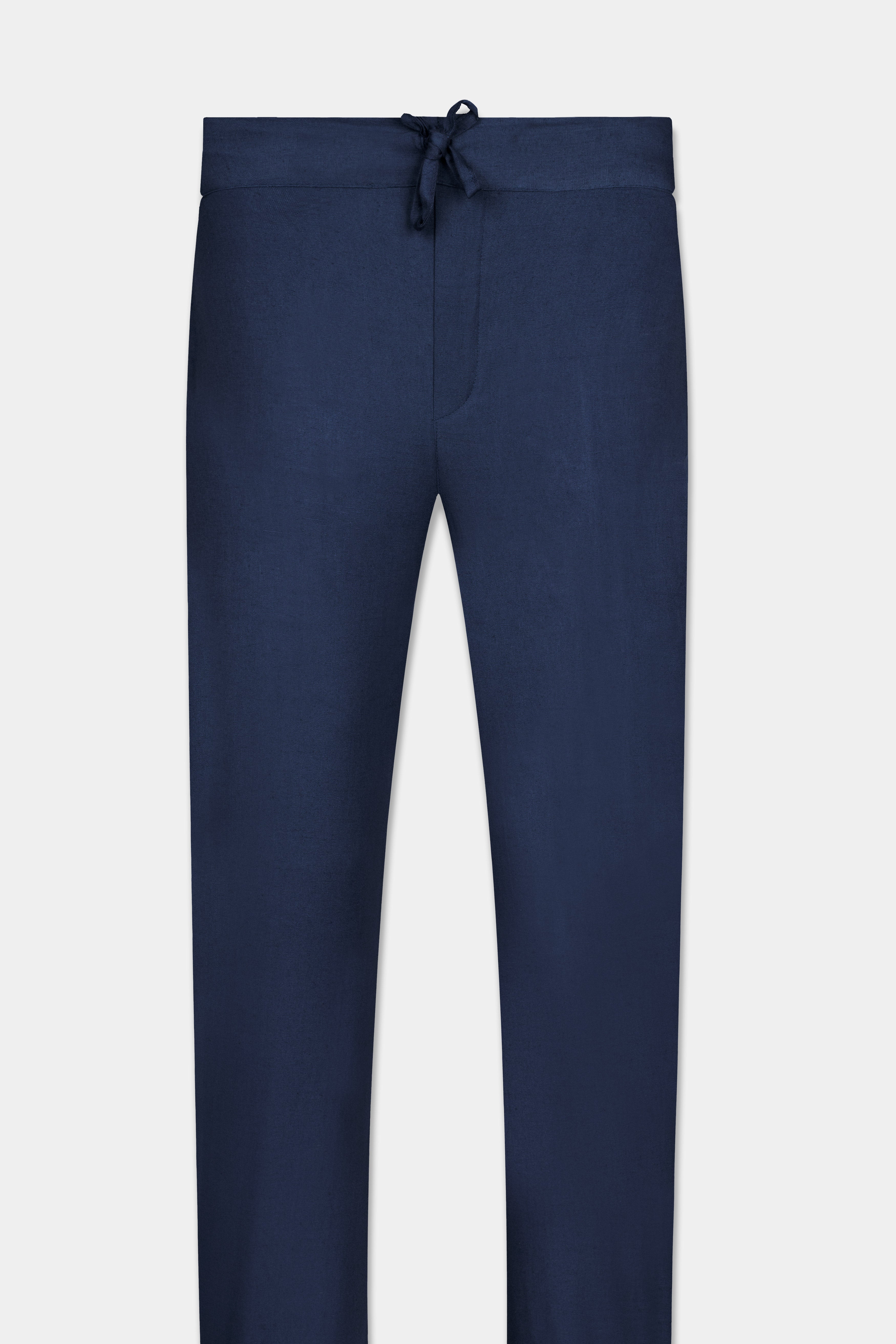 Tealish Blue Luxurious Linen Lounge Pant