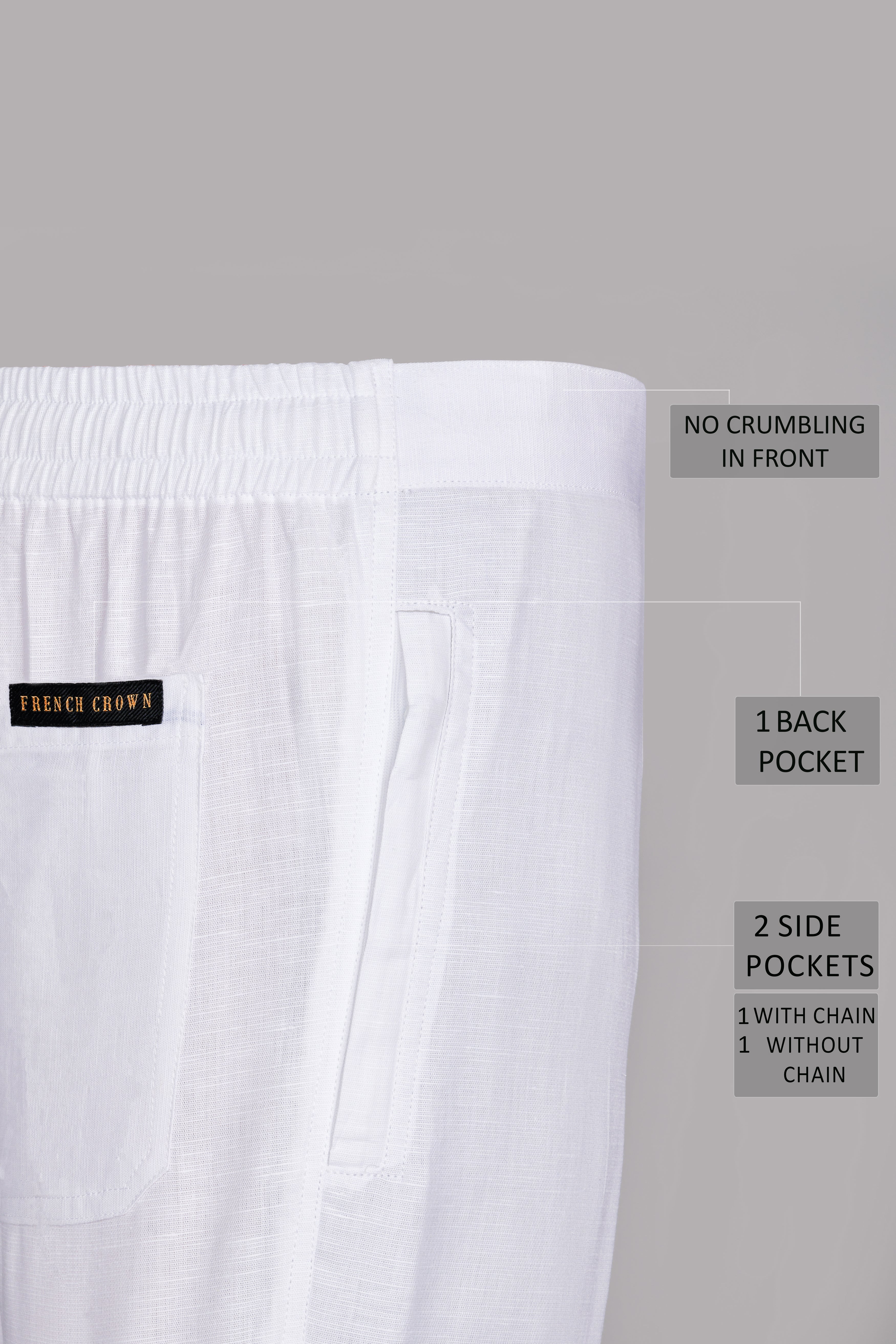 Black and White Premium Linen Lounge Pants