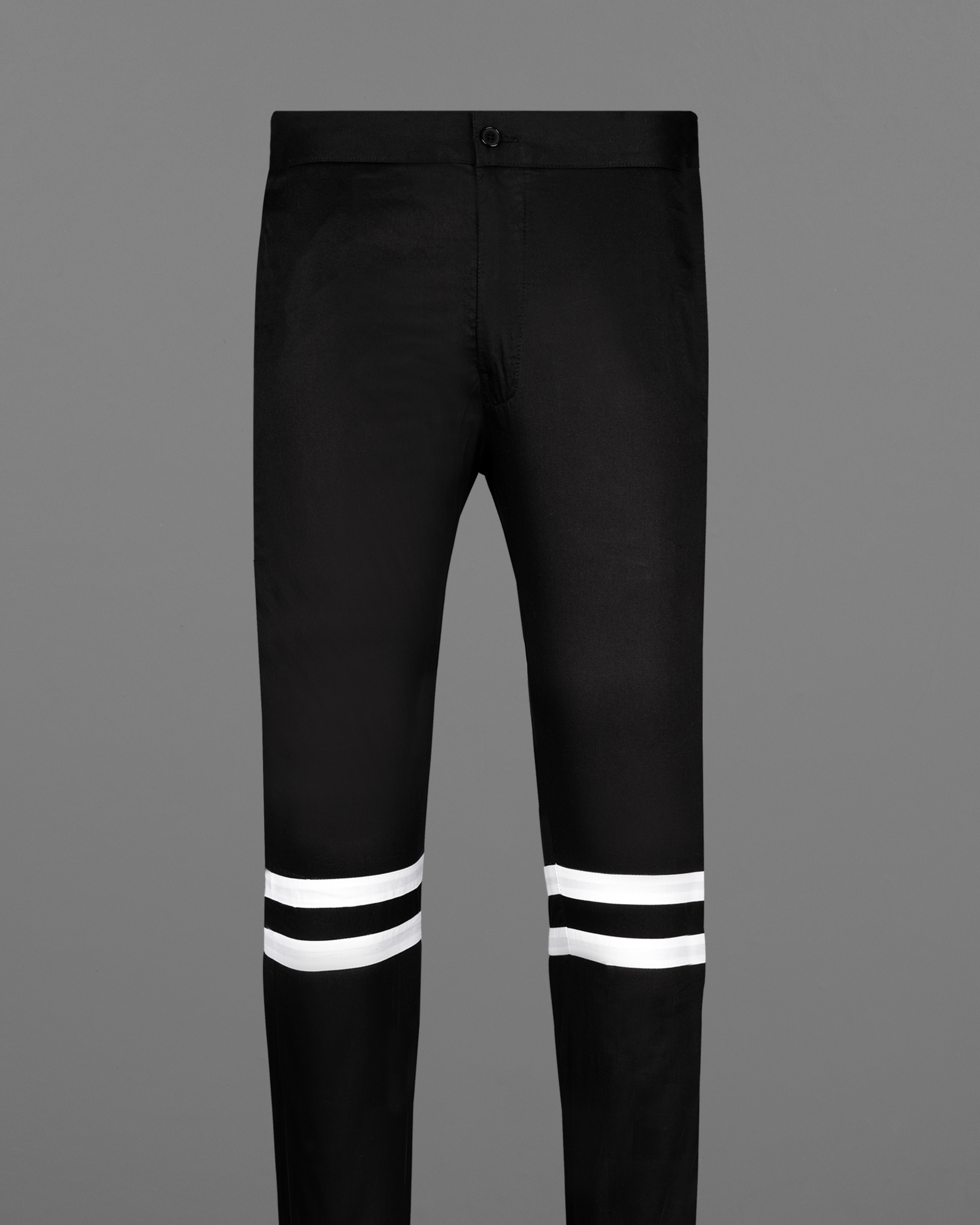 Jade Black And Bright White Super Soft Premium Cotton Designer Lounge Pants