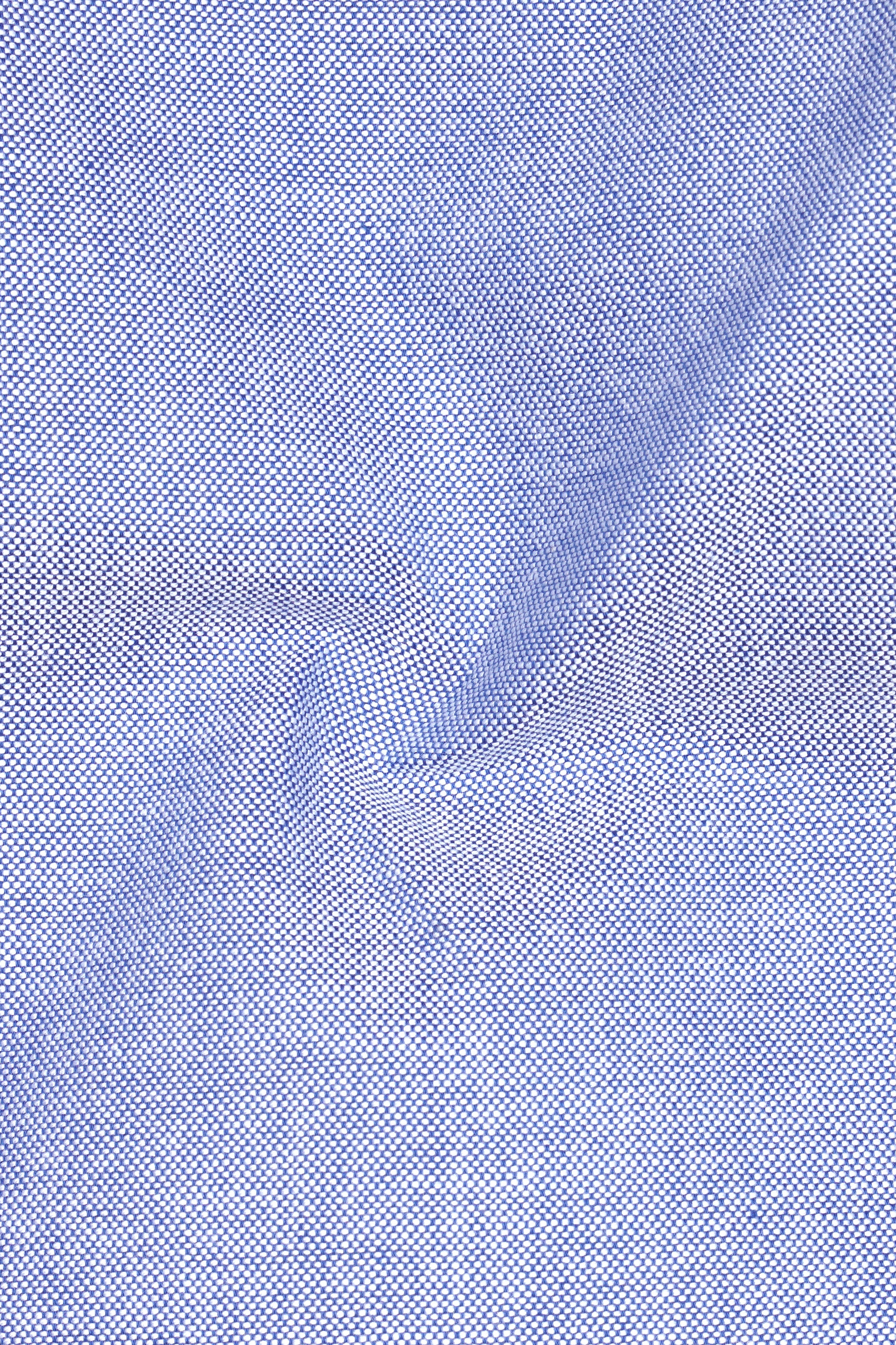 Ossira-Wistful Blue Textured Super Soft Royal Oxford Premium Cotton Lounge Pant