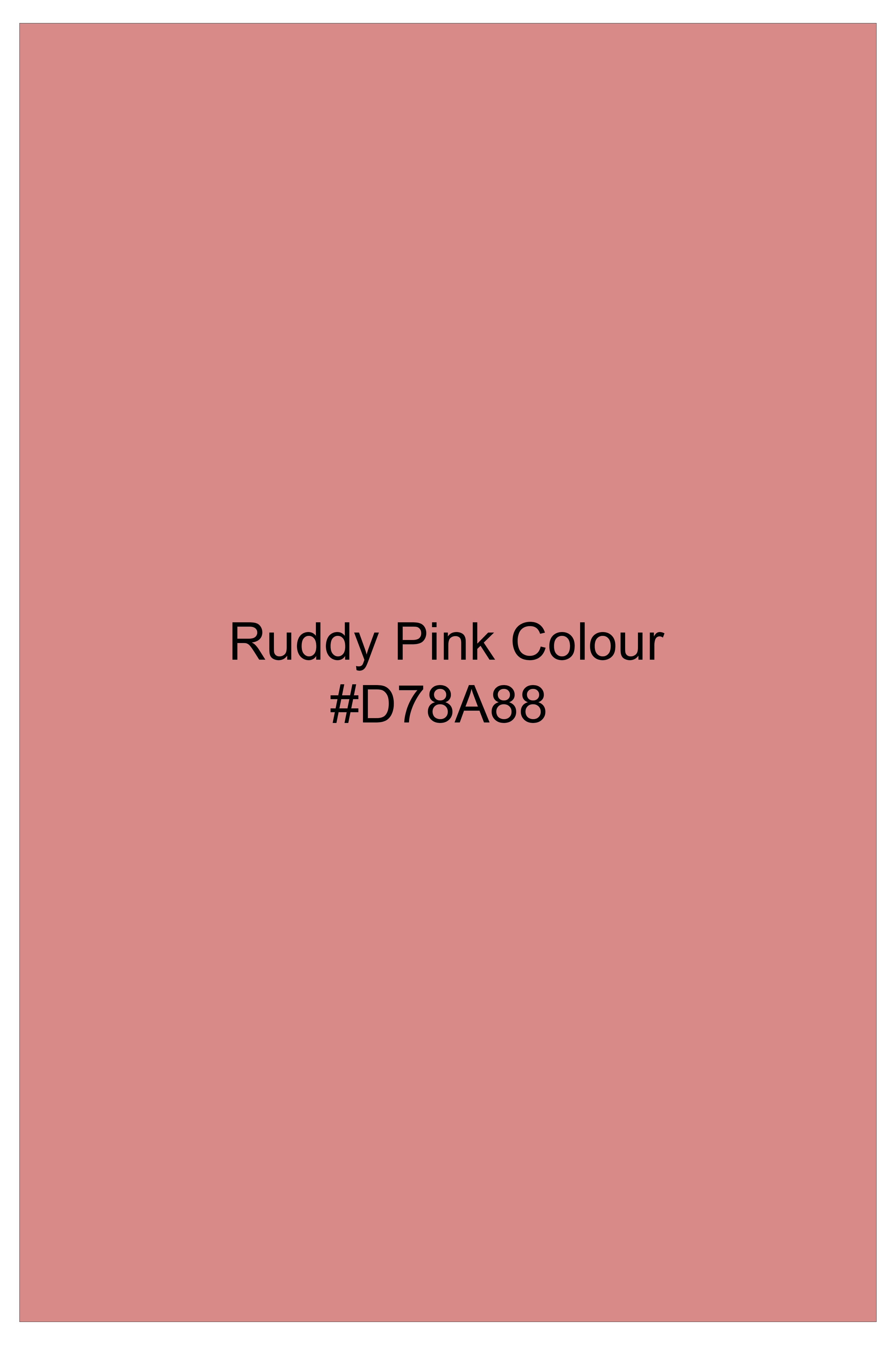Veloura-Ruddy Pink Textured Super Soft Oxford Premium Cotton Lounge Pant