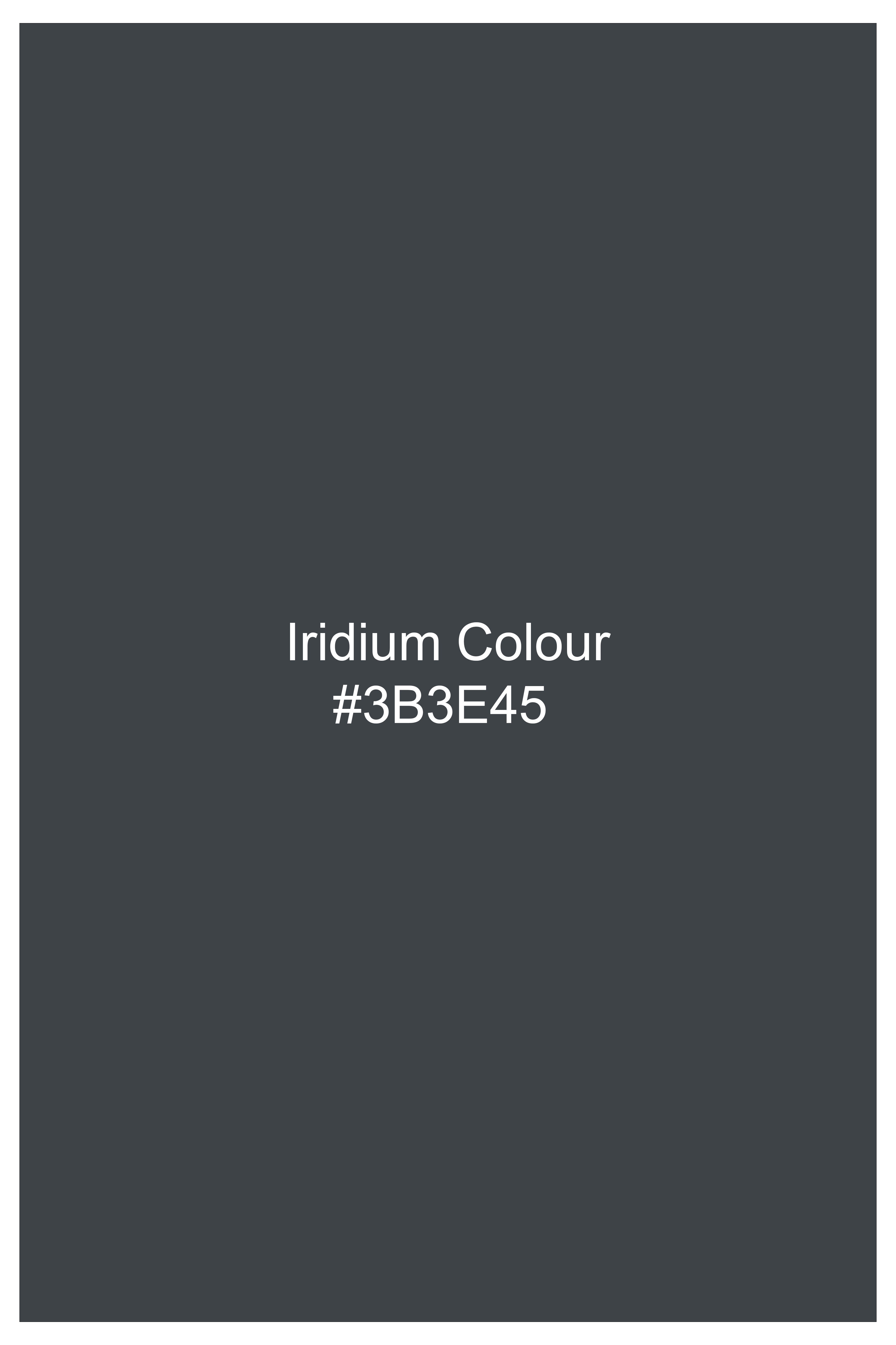 Grisora-Iridium Gray Dobby Textured Premium Cotton Lounge Pant